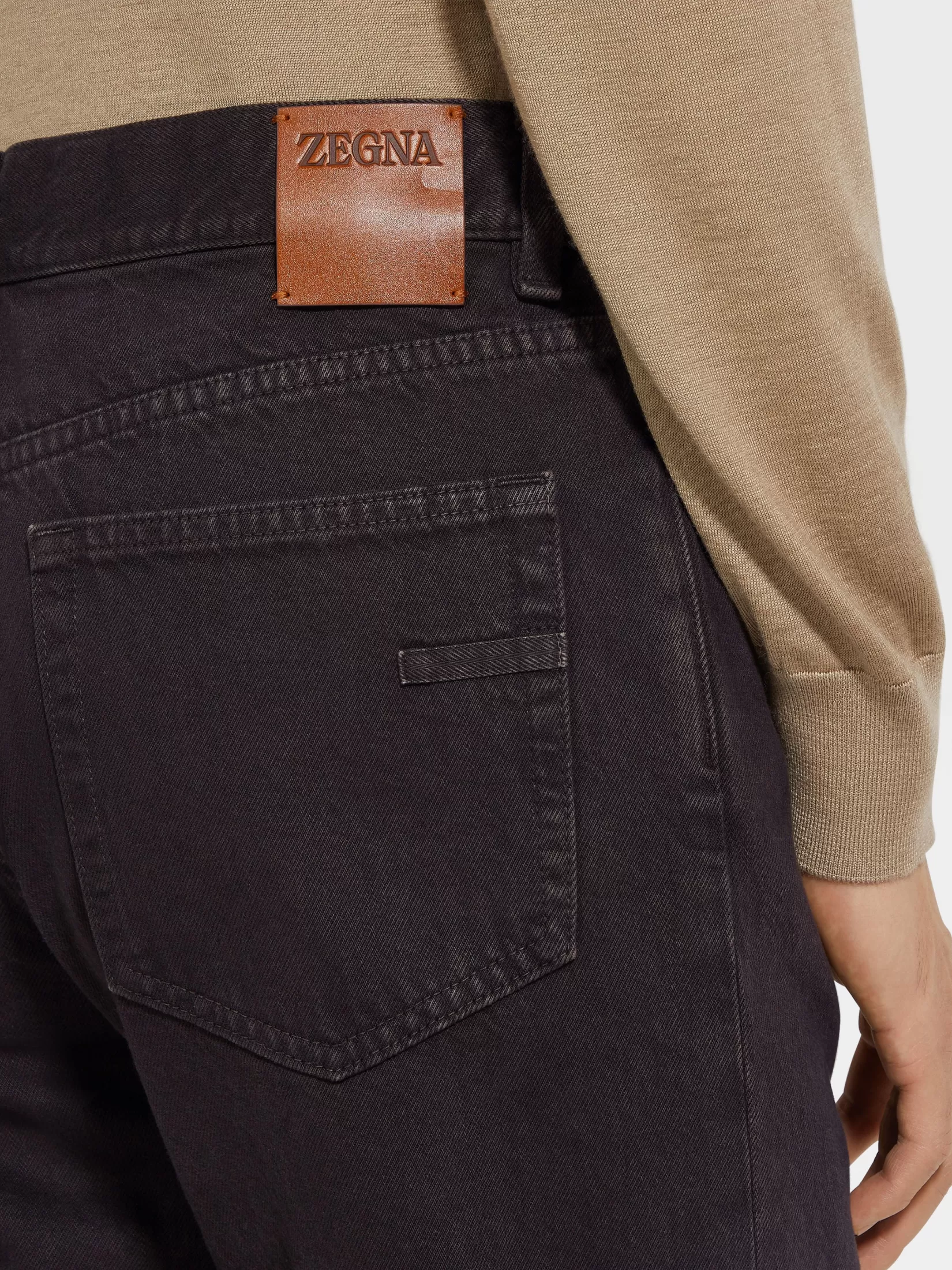 ZEGNA Travel In Style | Jeans<Dark Brown Cotton Roccia Jeans DarkBrown