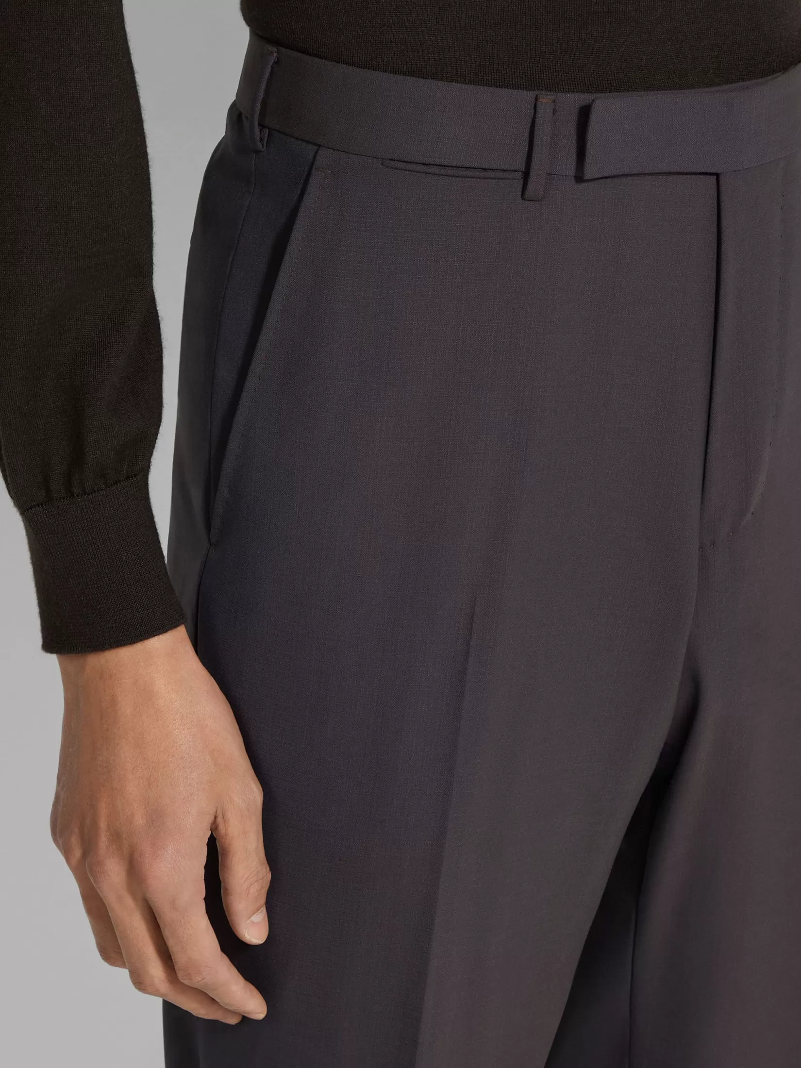 ZEGNA Pants<Dark Brown High Performance™ Wool Pants DarkBrown