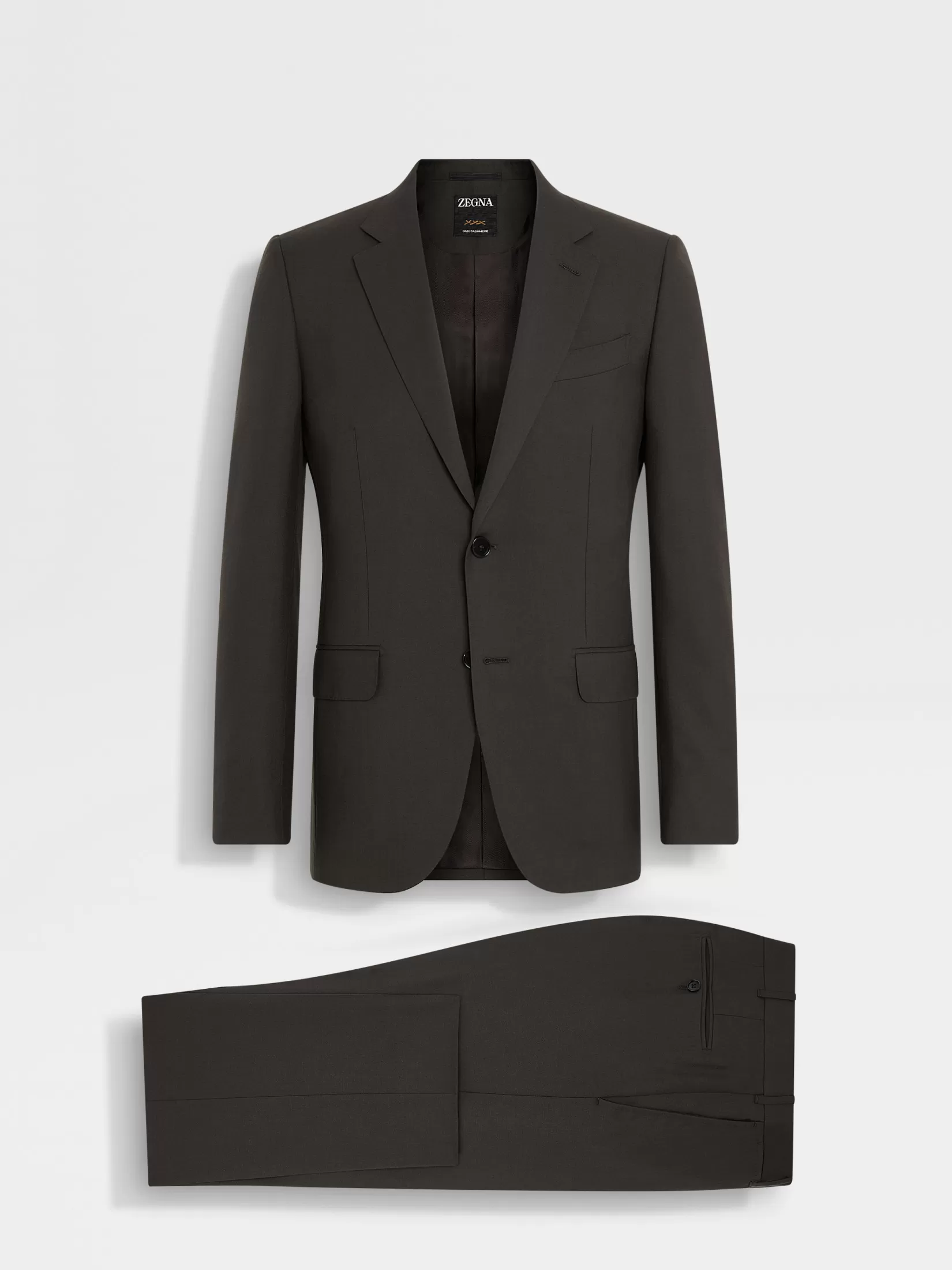 ZEGNA Suits<Dark Brown Oasi Cashmere Suit DarkBrown