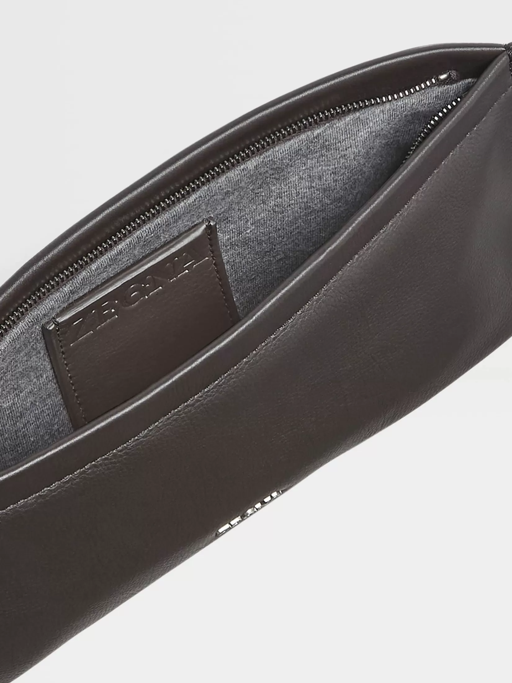 ZEGNA Small Gifts | Travel In Style<Dark Brown SECONDSKIN Clutch DarkBrown