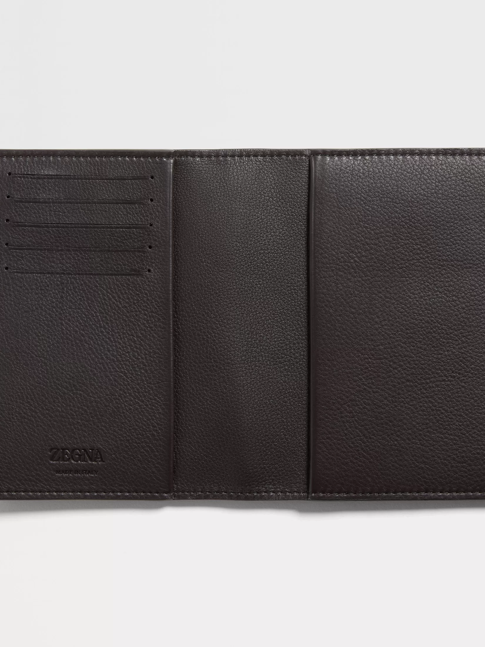 ZEGNA Resort Essentials | Small Gifts<Dark Brown SECONDSKIN Passport Case DarkBrown