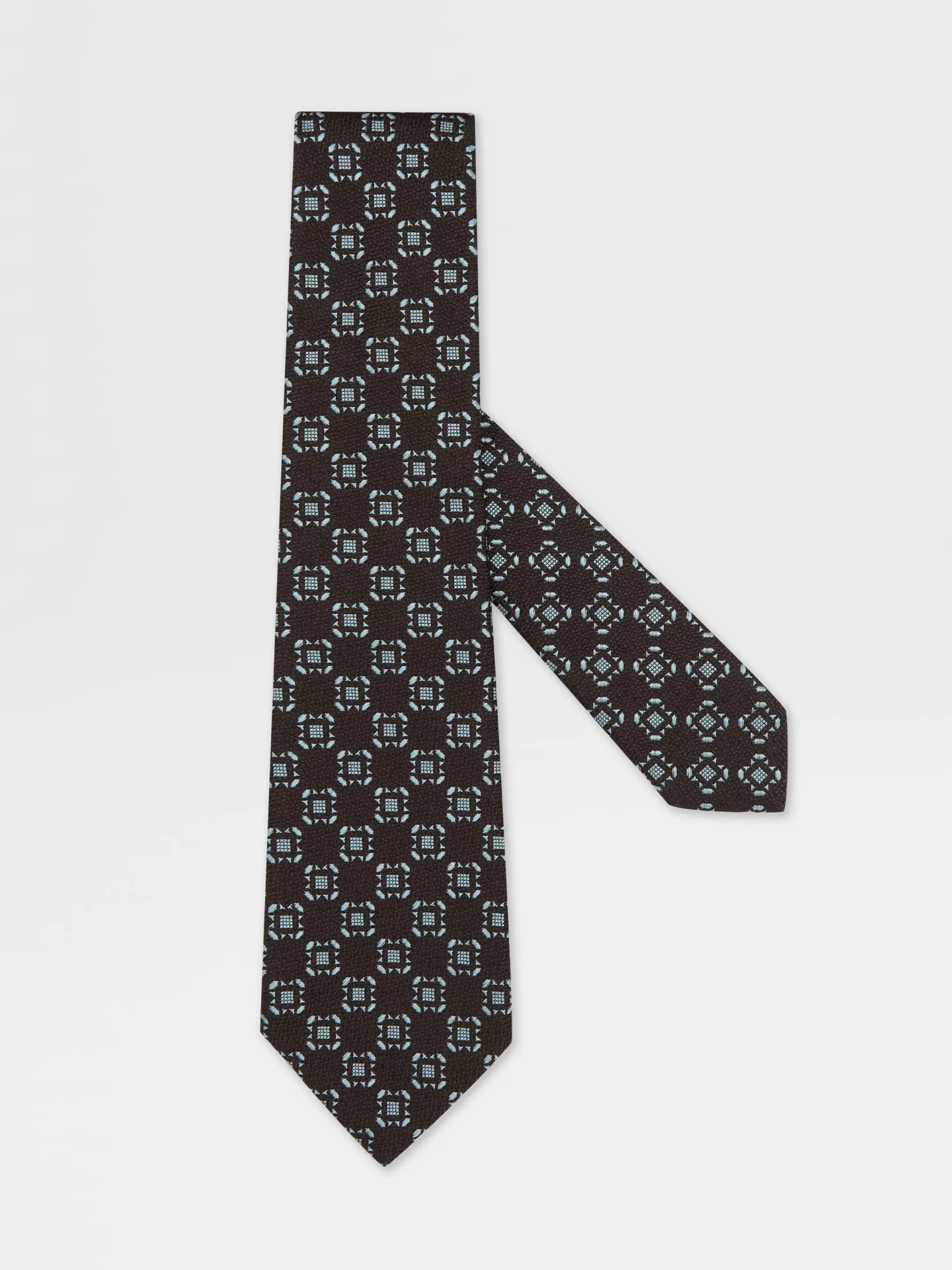 ZEGNA Ties And Bow Ties<Dark Brown Silk Tie DarkBrown