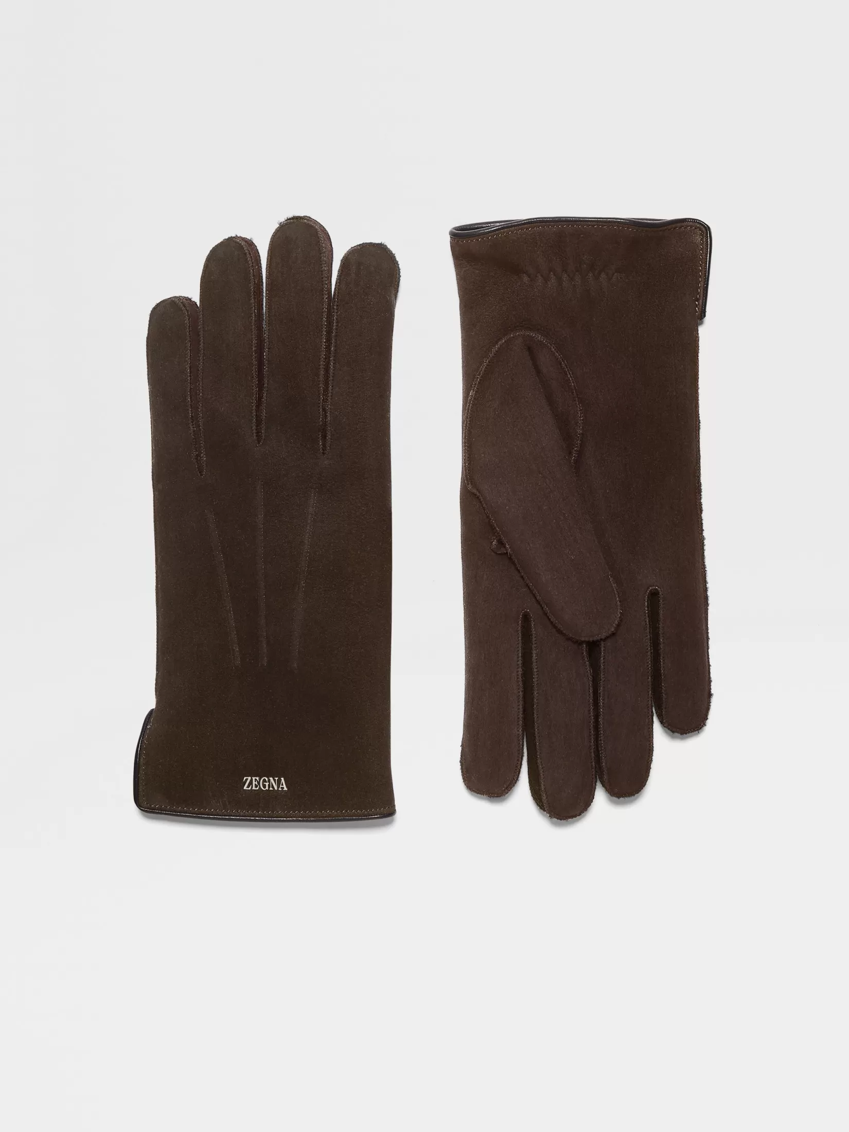 ZEGNA Travel In Style | Soft Accessories<Dark Brown Suede Gloves DarkBrown