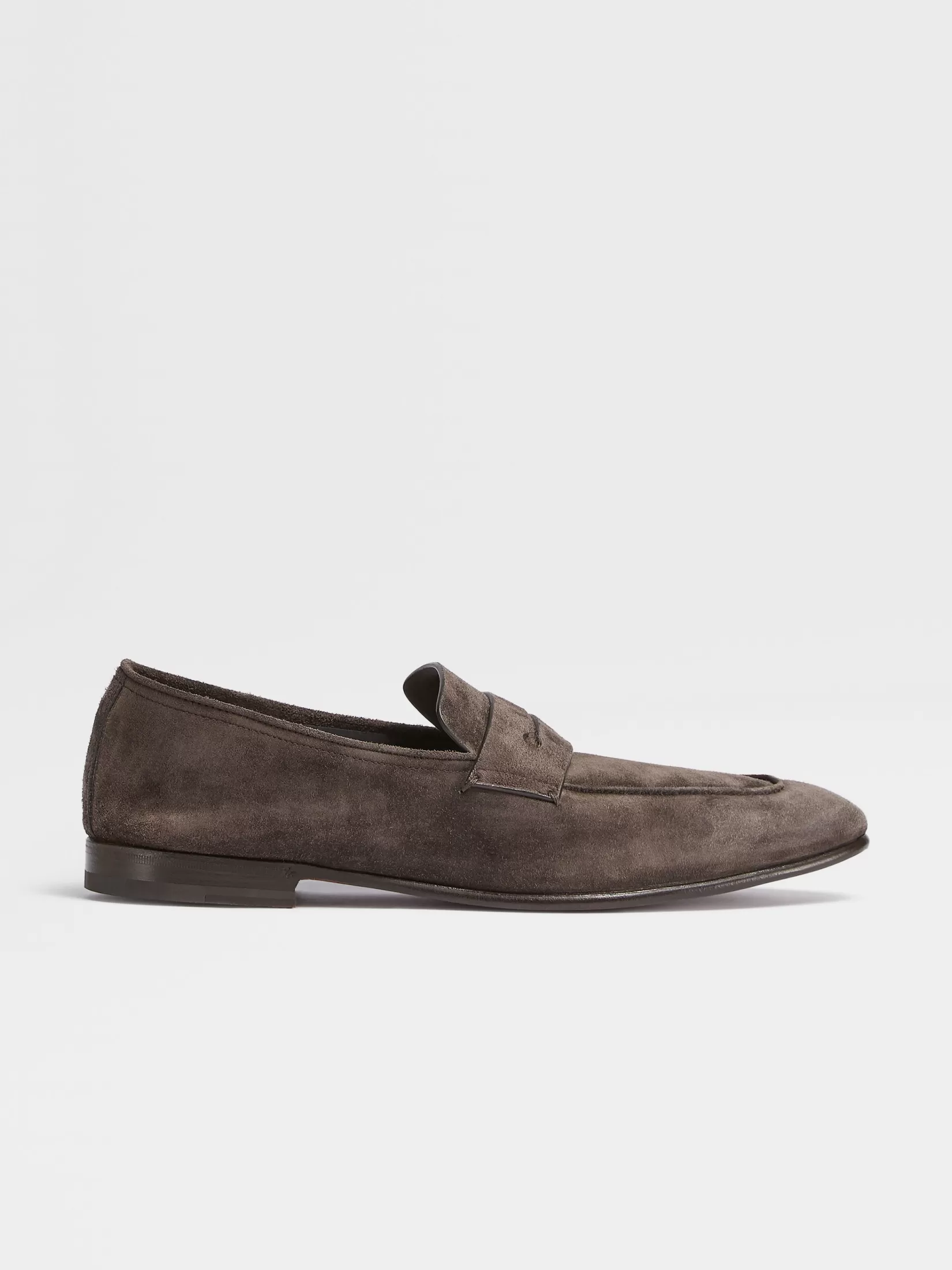 ZEGNA Loafers<Dark Brown Suede L'Asola Loafers DarkBrown