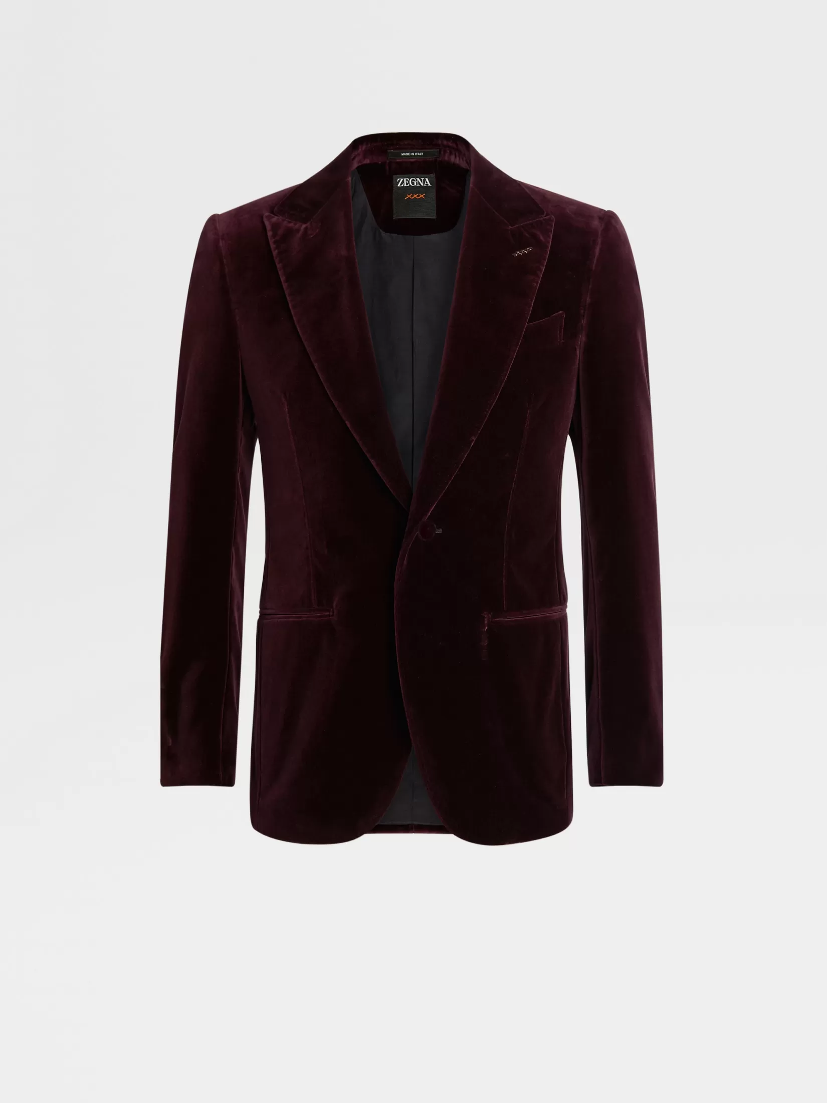 ZEGNA Blazers<Dark Burgundy Cotton Evening Jacket DarkBurgundy