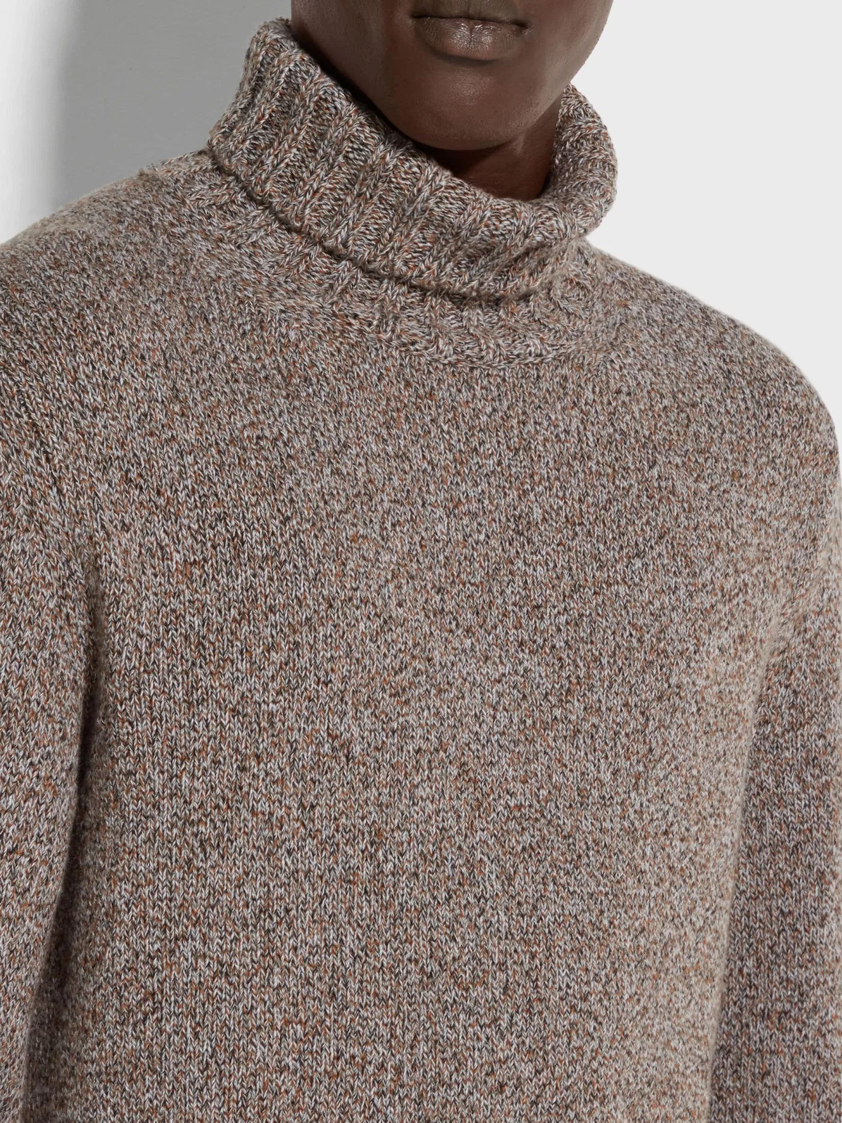 ZEGNA Travel In Style | Sweaters<Dark Foliage and Taupe Oasi Cashmere Turtleneck DarkFoliage/Taupe