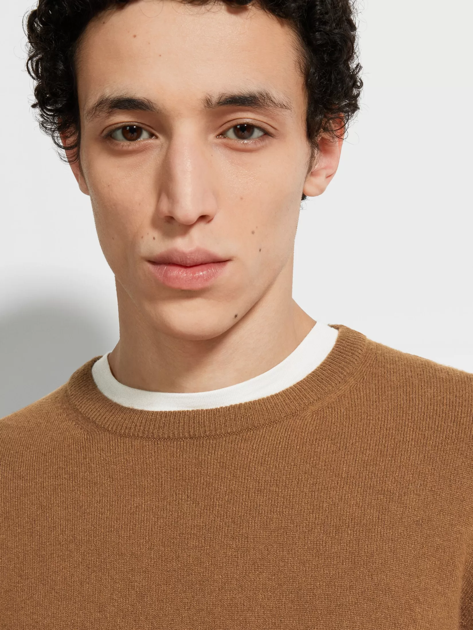 ZEGNA Travel In Style | Sweaters<Dark Foliage Mélange Oasi Cashmere Crewneck DarkFoliageMélange