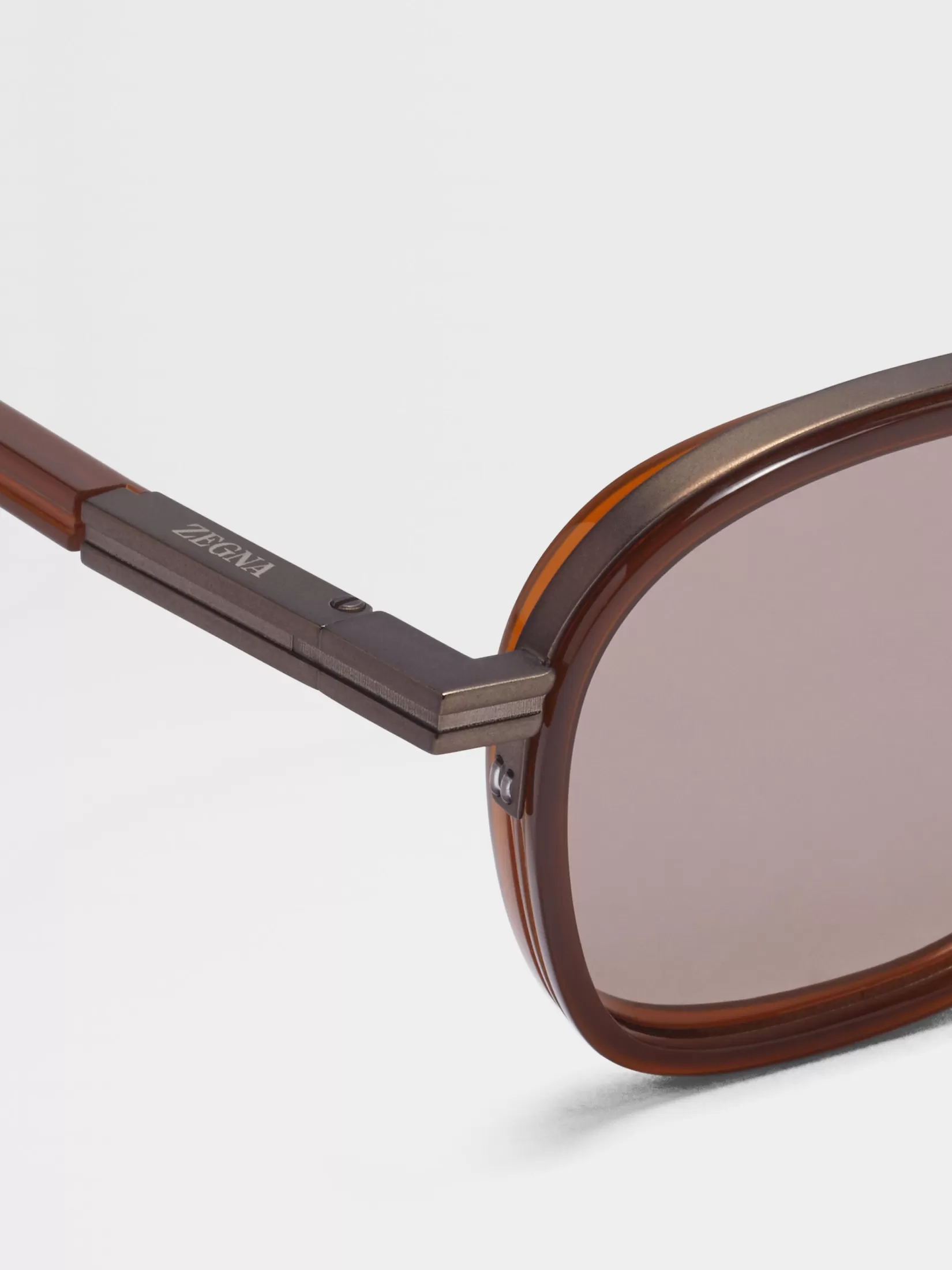 ZEGNA Resort Essentials | Small Gifts<Dark Foliage Orizzonte I Acetate and Metal Sunglasses DarkFoliage