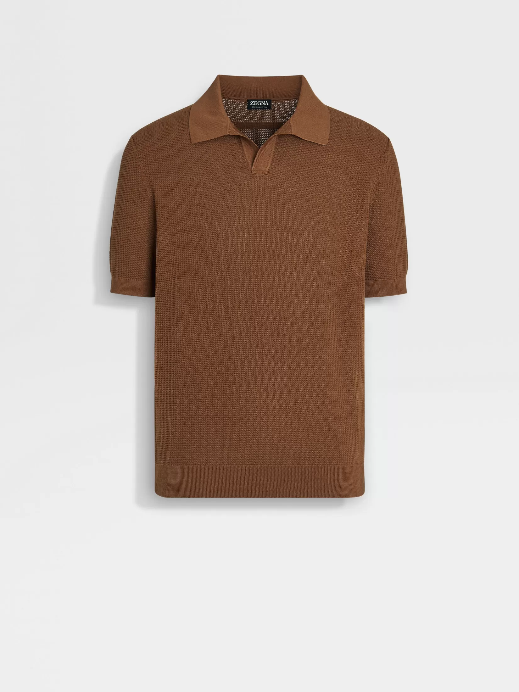 ZEGNA Polo Shirts | Sweaters<Dark Foliage Premium Cotton Polo Shirt DarkFoliage