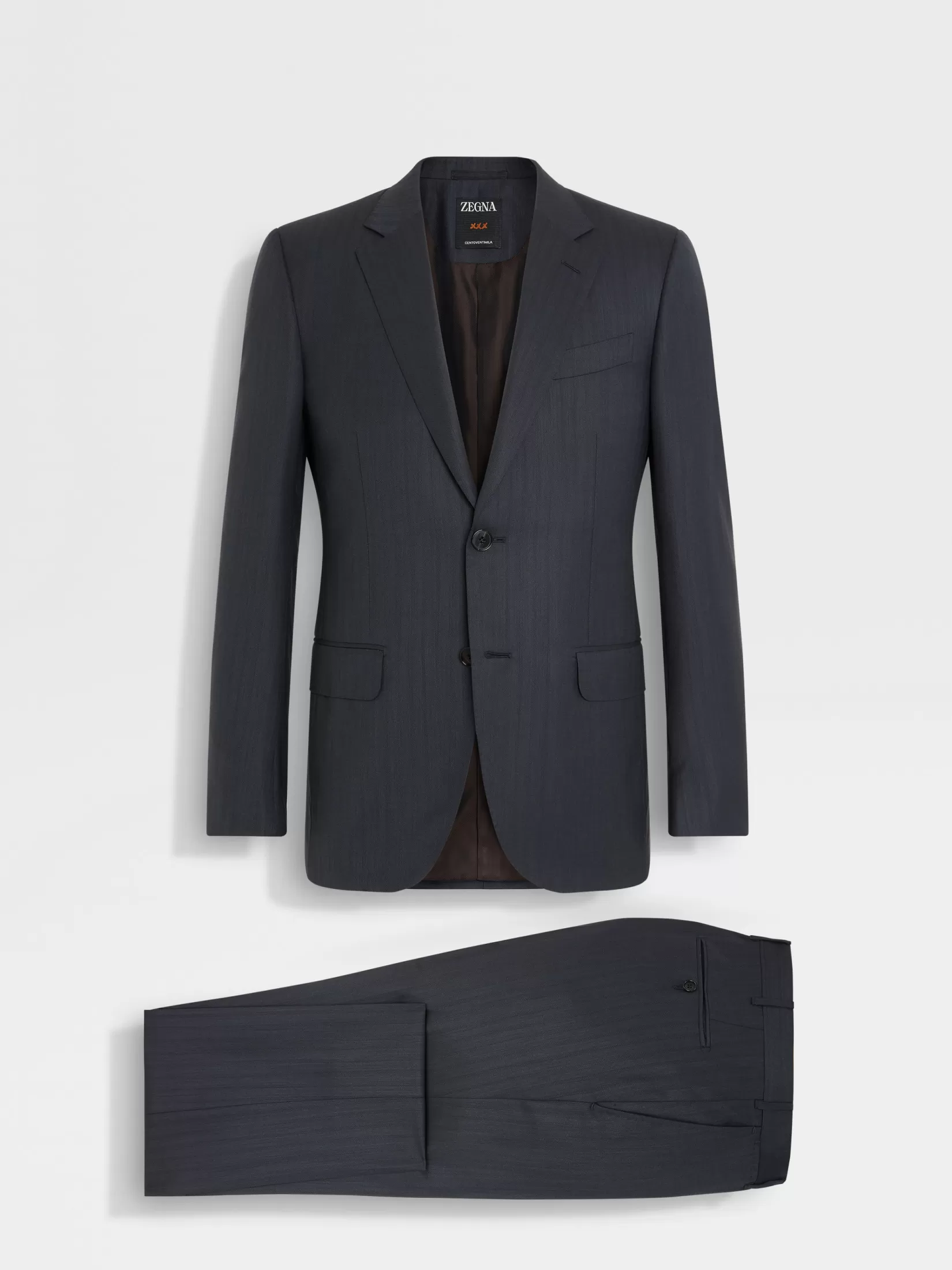 ZEGNA Suits<Dark Grey Centoventimila Wool Suit DarkGrey