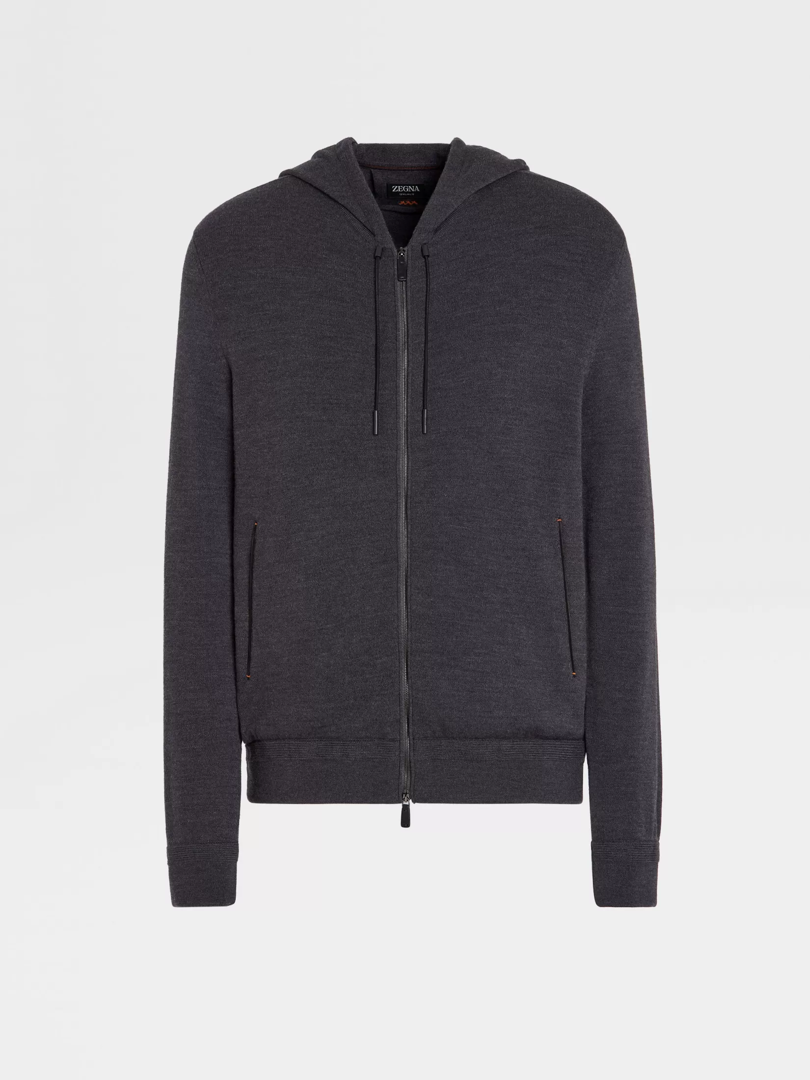 ZEGNA Joggers And Sweatshirts | Sweaters<Dark Grey 12milmil12 Wool Full Zip Hoodie DarkGrey