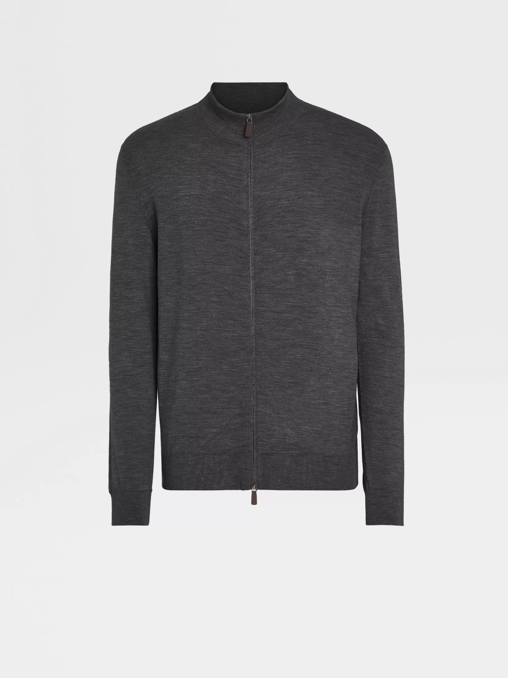 ZEGNA Joggers And Sweatshirts | Sweaters<Dark Grey 12milmil12 Wool Full Zip Sweatshirt DarkGrey