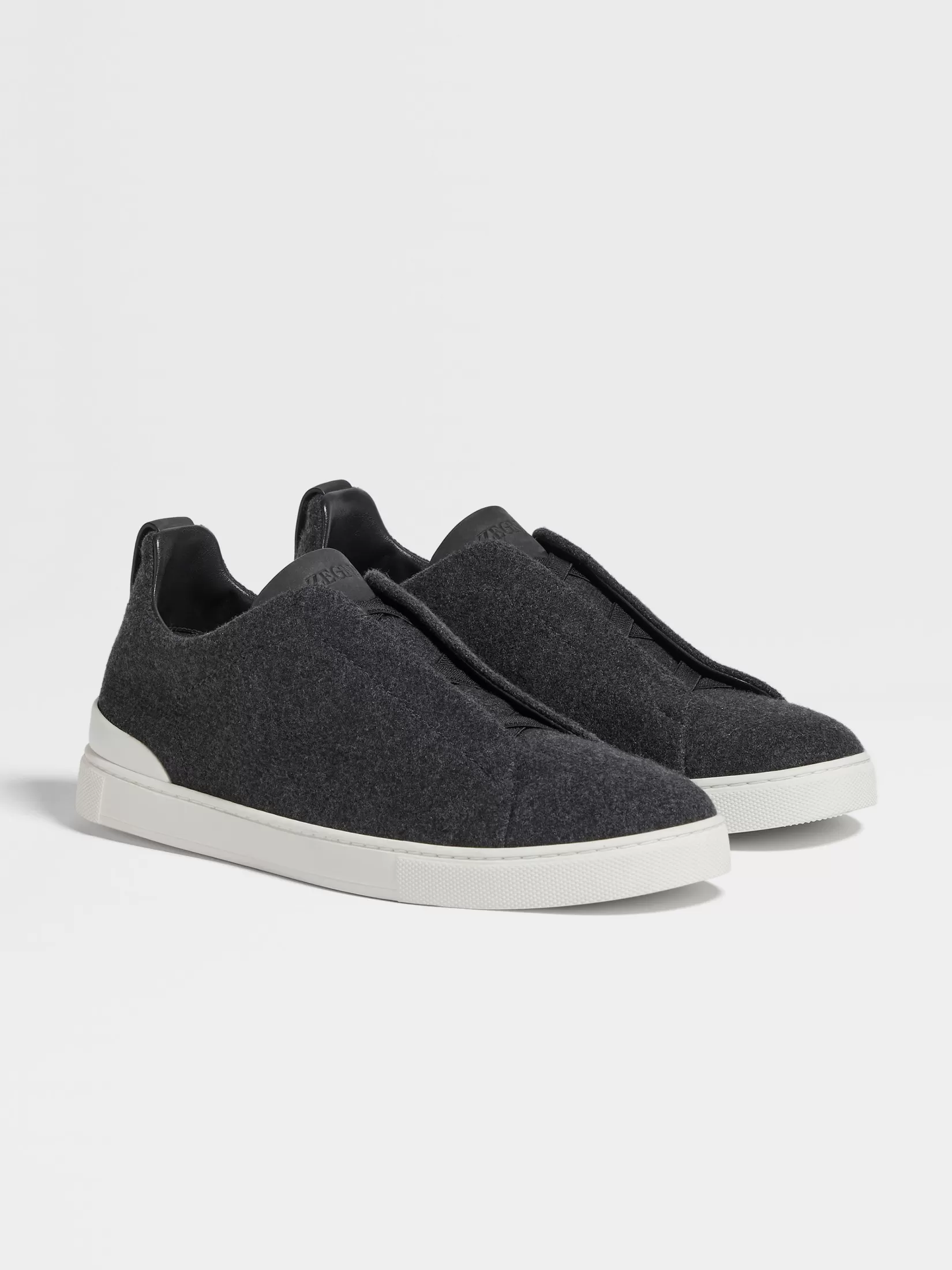 ZEGNA Sneakers<Dark Grey Oasi Cashmere Triple Stitch™ Sneakers DarkGrey