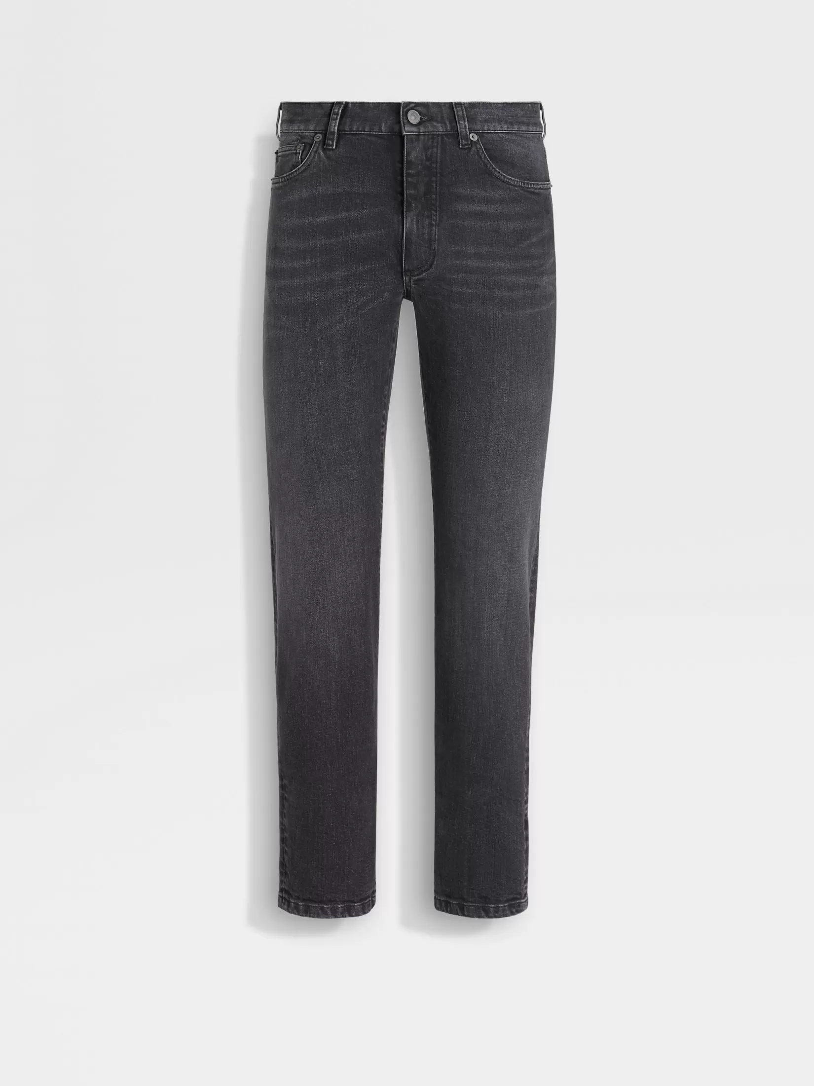 ZEGNA Jeans<Dark Grey Stone-washed Stretch Cotton Roccia Jeans DarkGrey