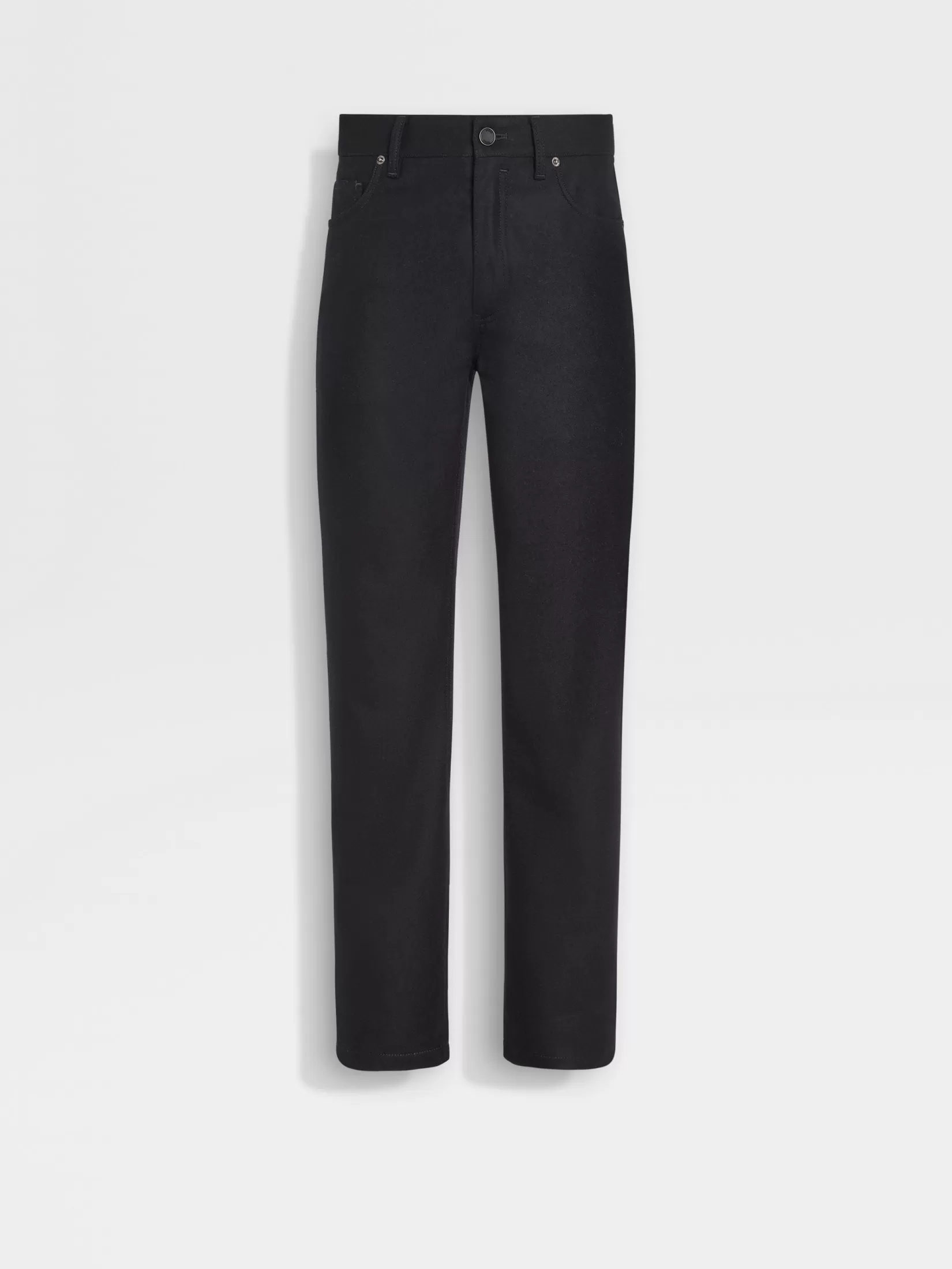 ZEGNA Jeans<Dark Grey Wool and Cashmere Roccia Pants DarkGrey