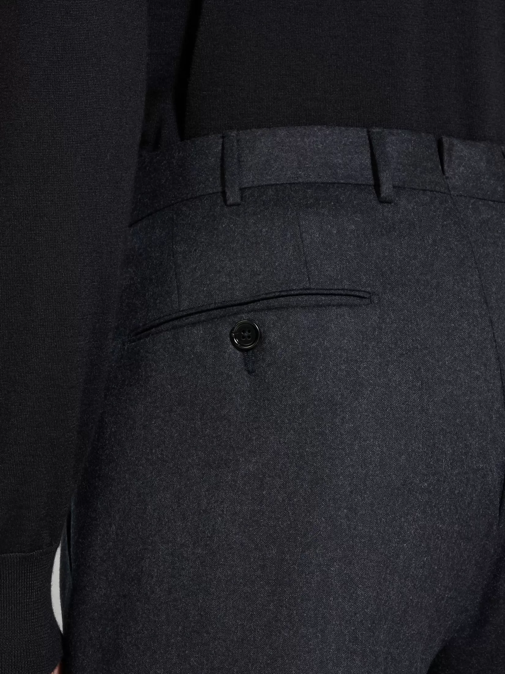 ZEGNA Pants<Dark Grey Wool Pants DarkGrey