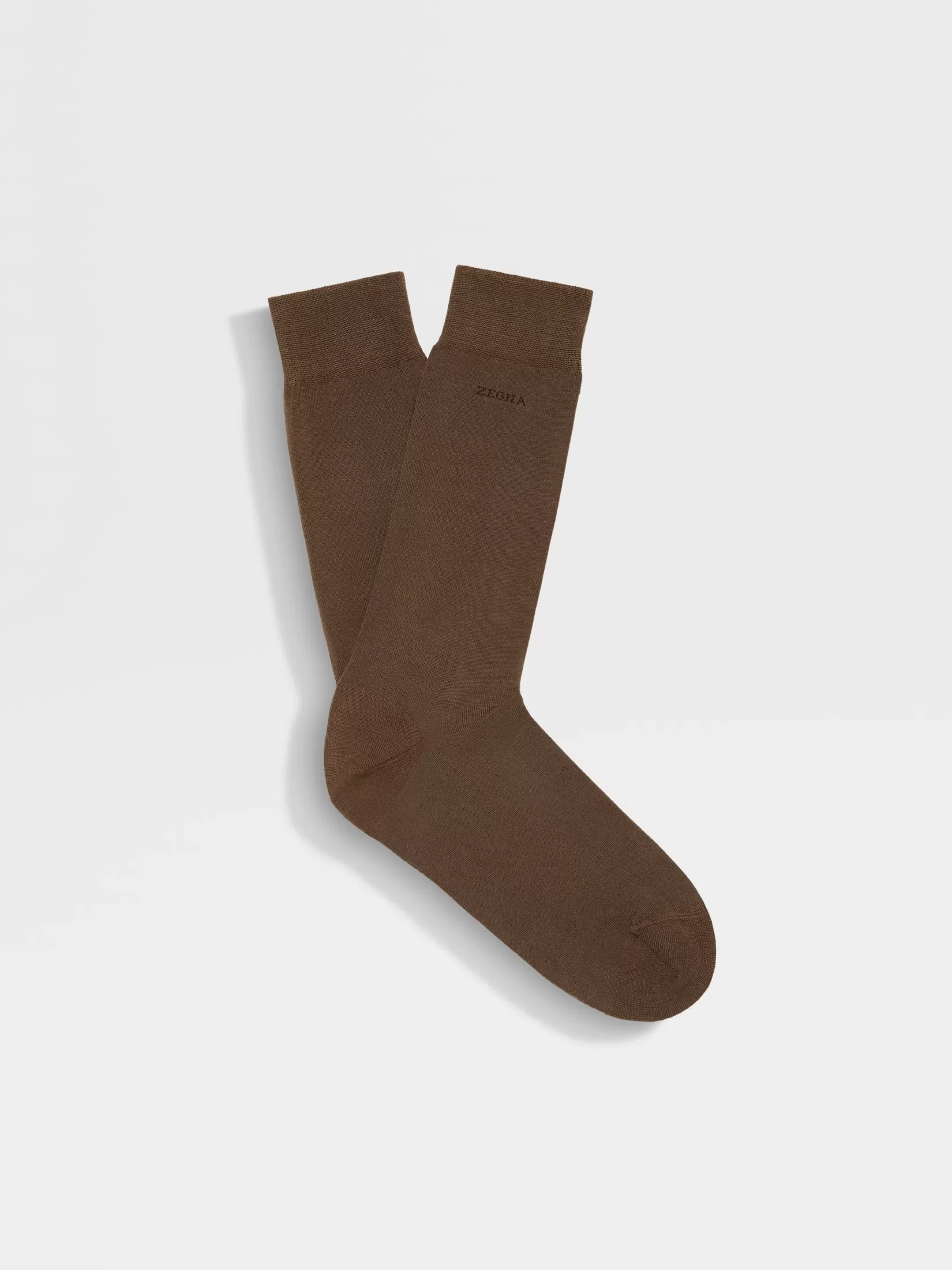 ZEGNA Underwear And Socks | Underwear And Socks<Dark Khaki Cotton Blend Socks DarkKhaki