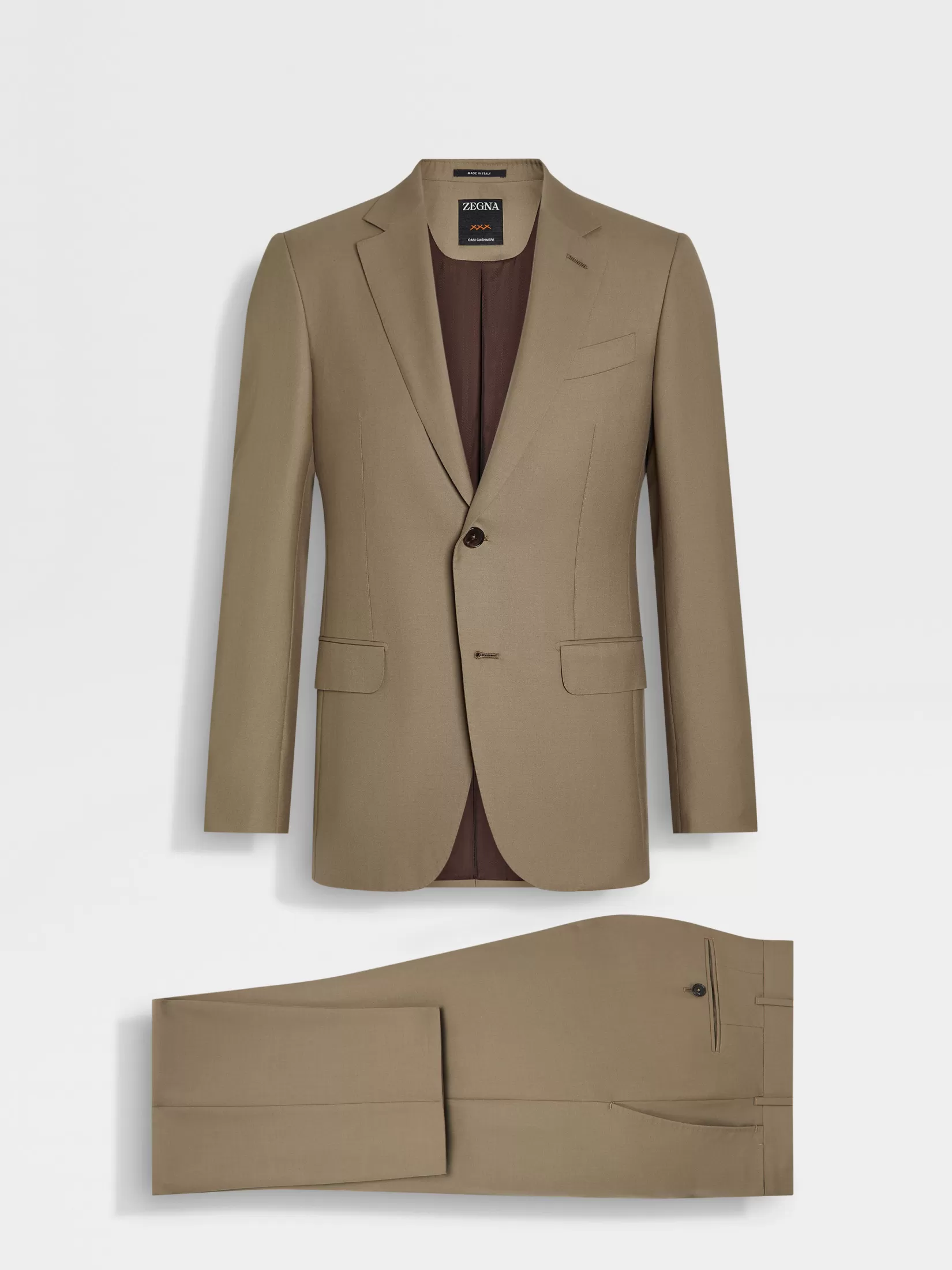 ZEGNA Suits<Dark Ochre Oasi Cashmere Suit DarkOchre