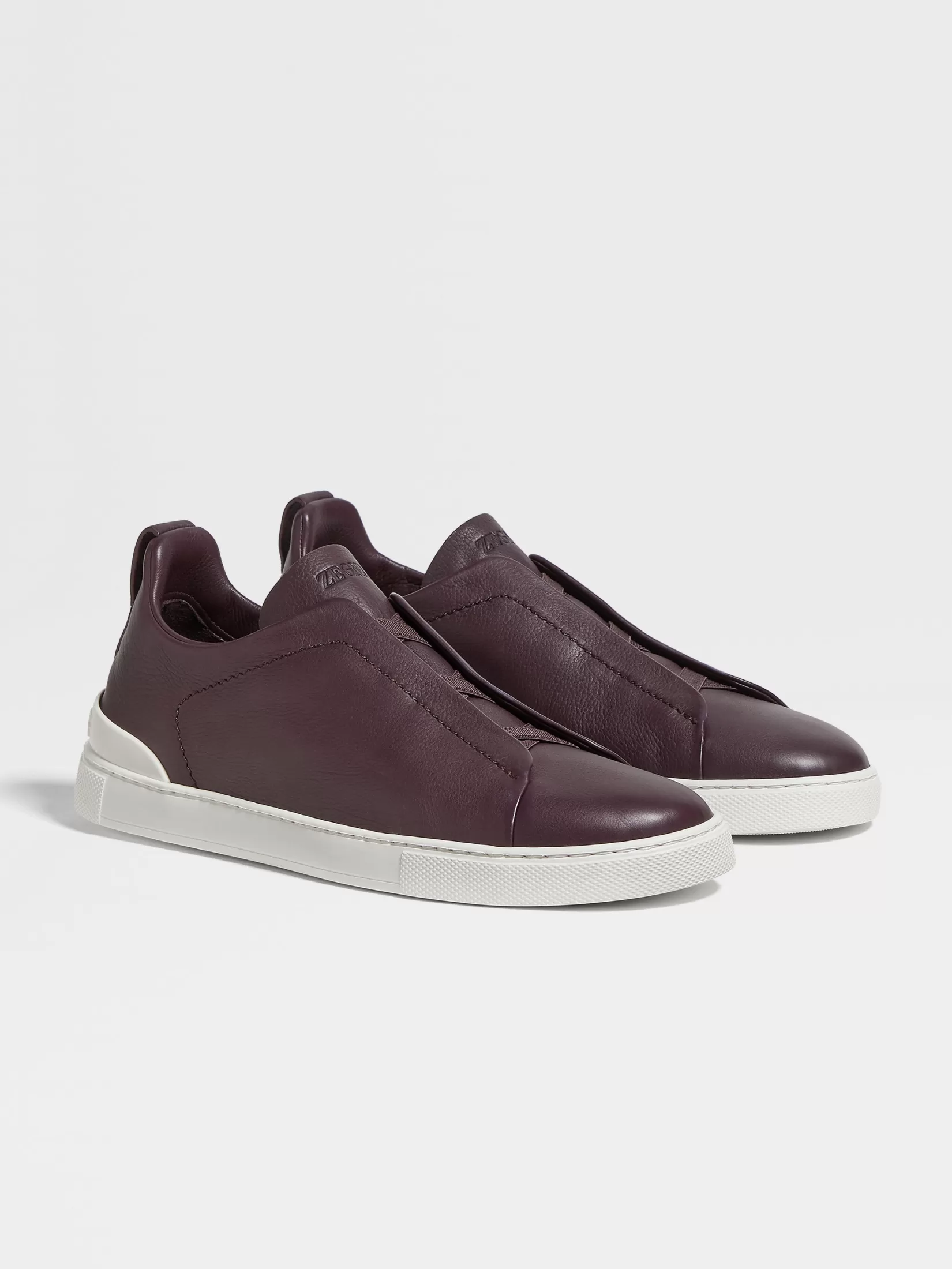 ZEGNA Travel In Style | Sneakers<Dark Purple Triple Stitch™ SECONDSKIN Sneakers DarkPurple