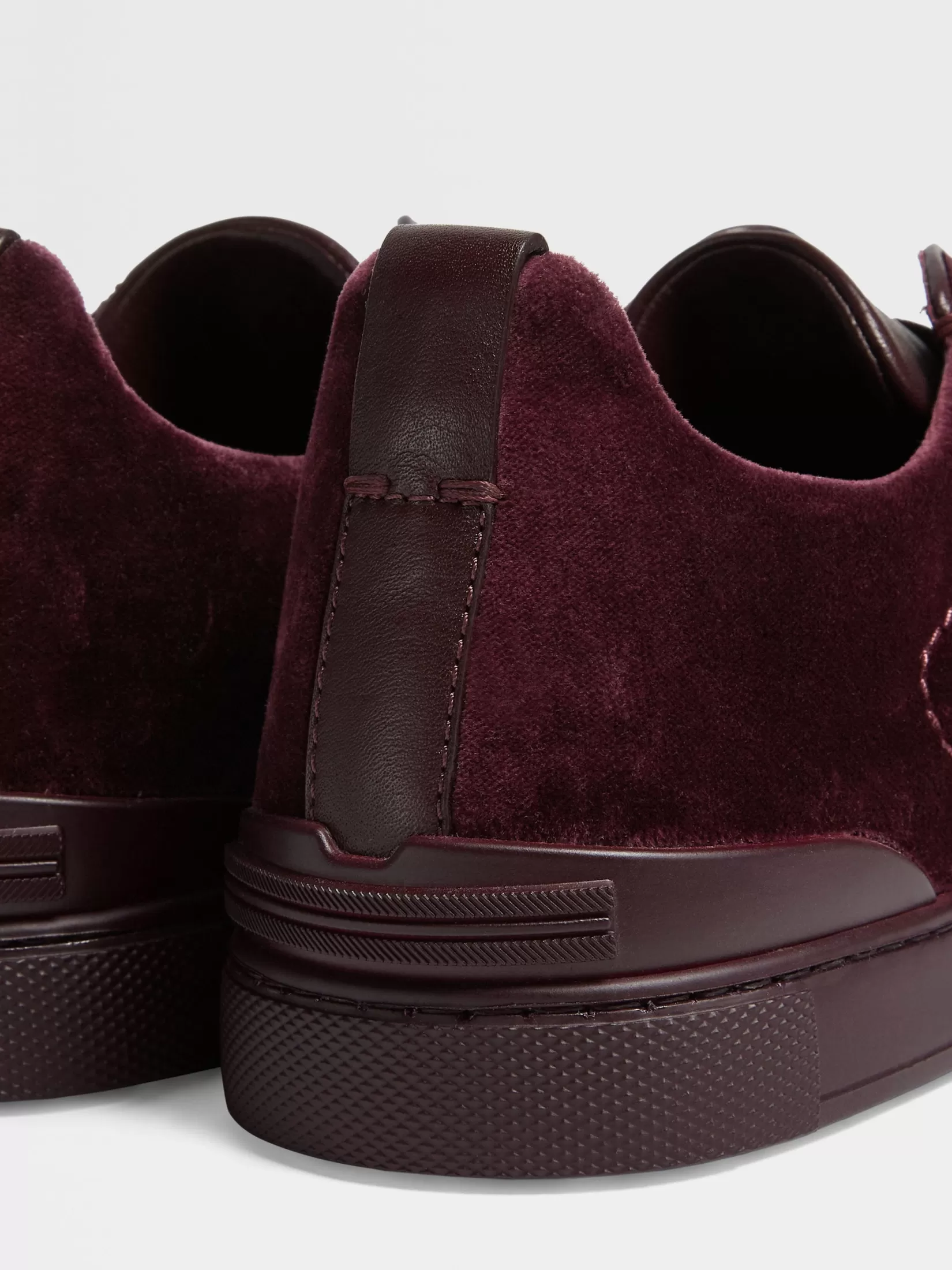 ZEGNA Sneakers<Dark Purple Velvet Triple Stitch™ Sneakers DarkPurple