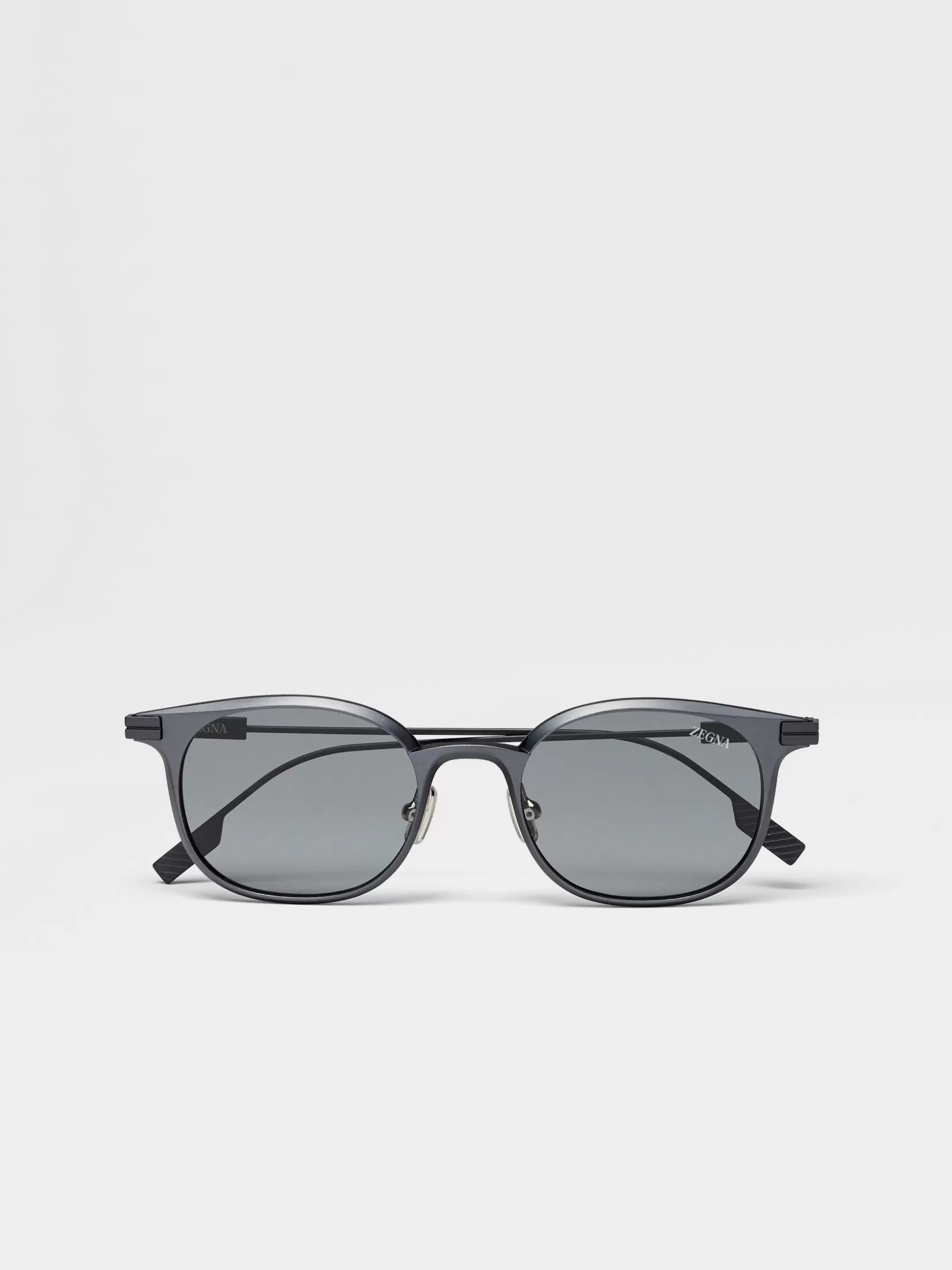 ZEGNA Sunglasses<Dark Silver Aluminium Sunglasses DarkSilver