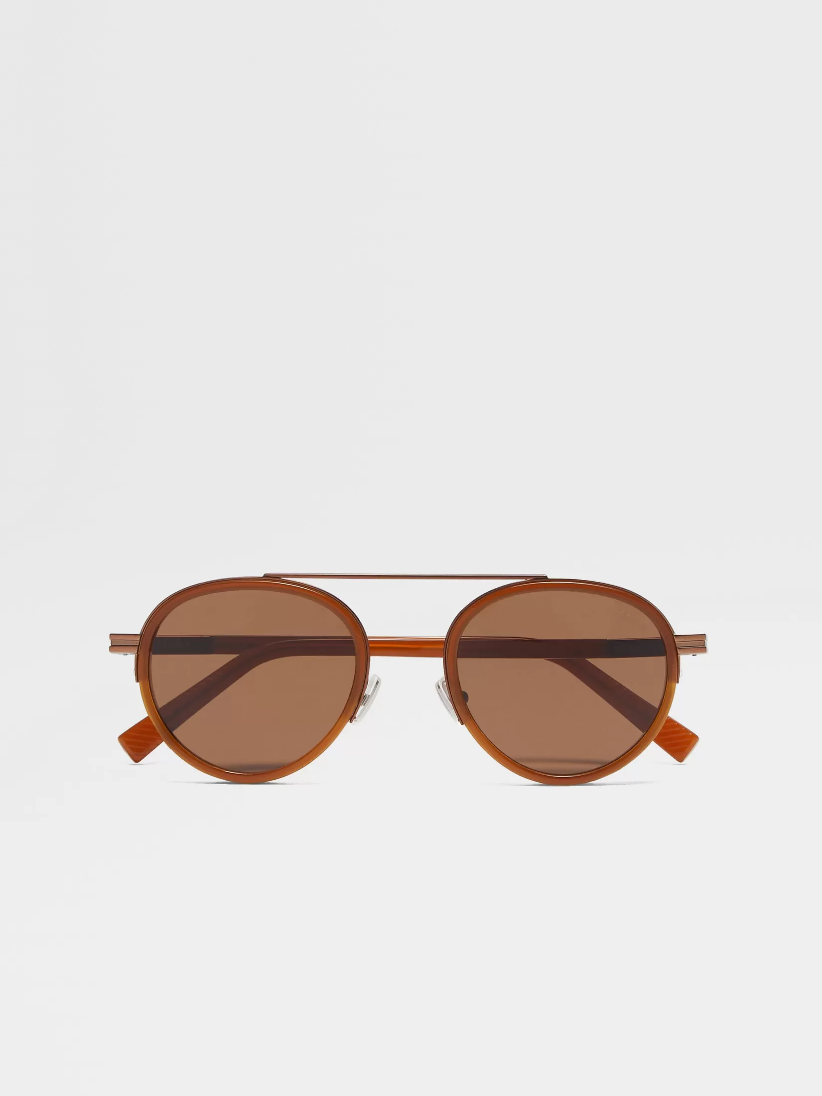 ZEGNA Sunglasses<Orizzonte II Acetate and Metal Sunglasses Foliage