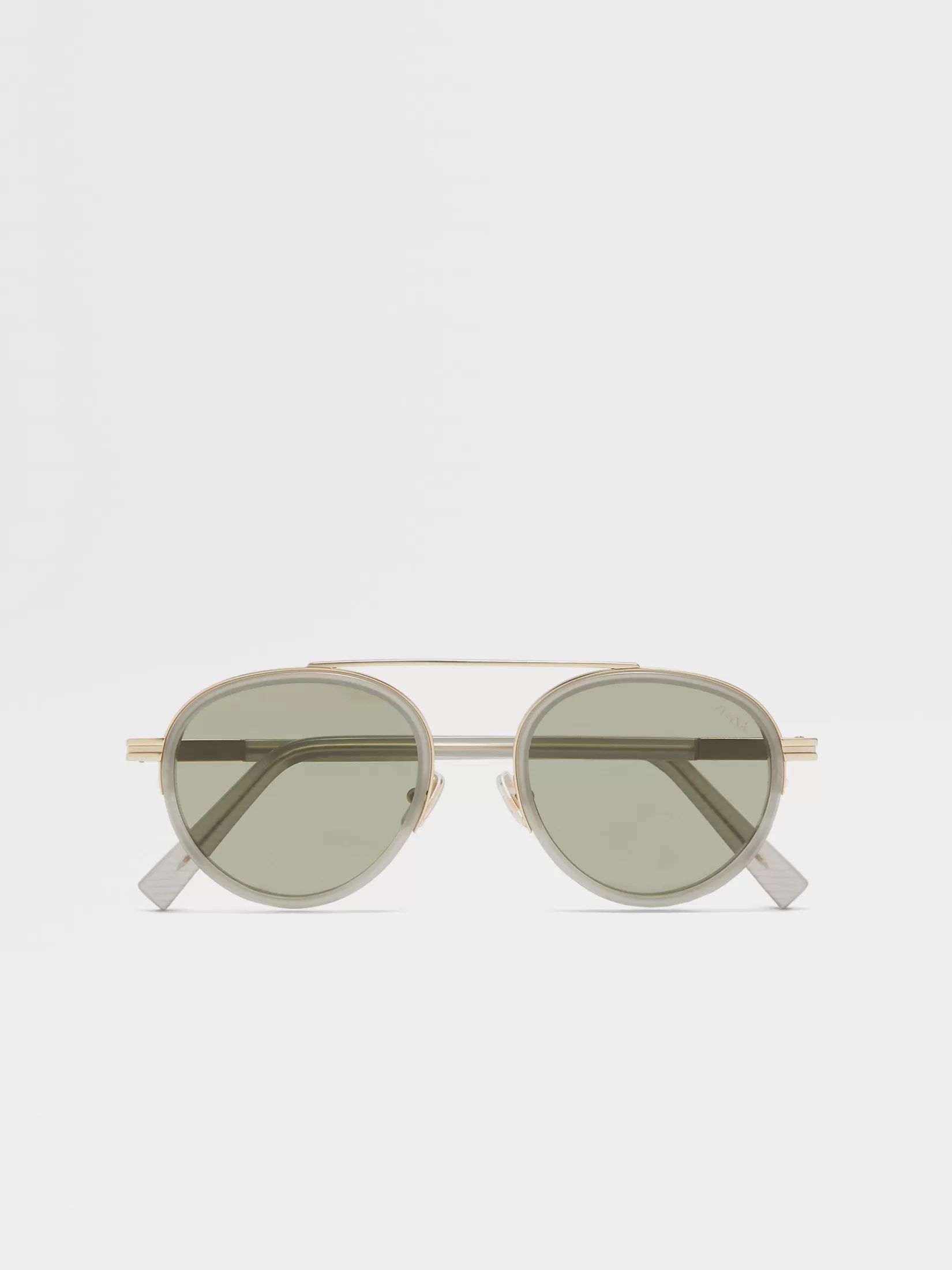 ZEGNA Sunglasses<Orizzonte II Acetate and Metal Sunglasses Green