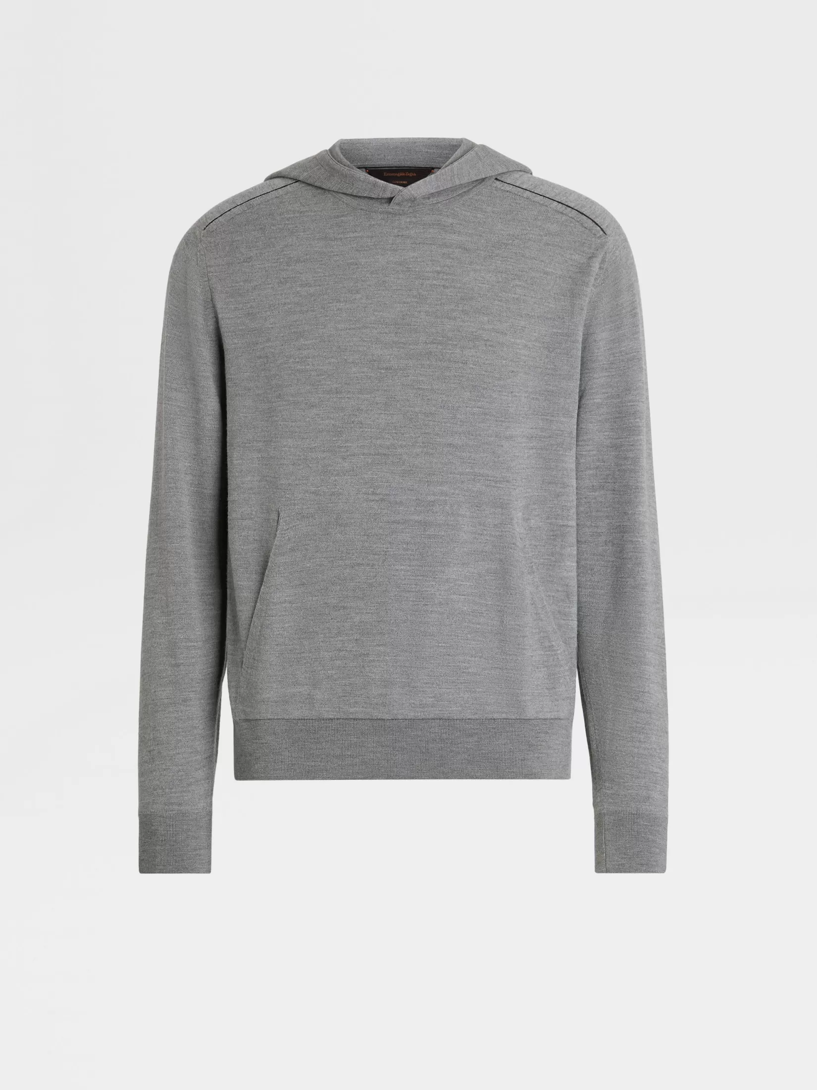 ZEGNA Joggers And Sweatshirts | Sweaters<Grey Mélange 12milmil12 Wool Hoodie GreyMélange