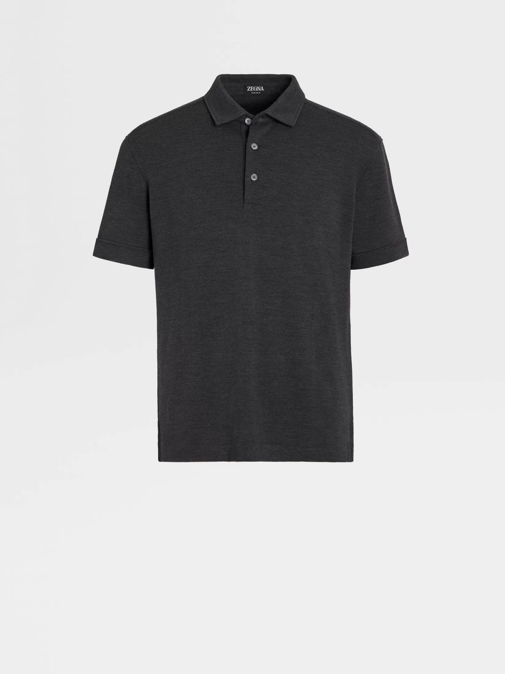 ZEGNA Polo Shirts<Grey Mélange 12milmil12 Wool Polo Shirt GreyMélange