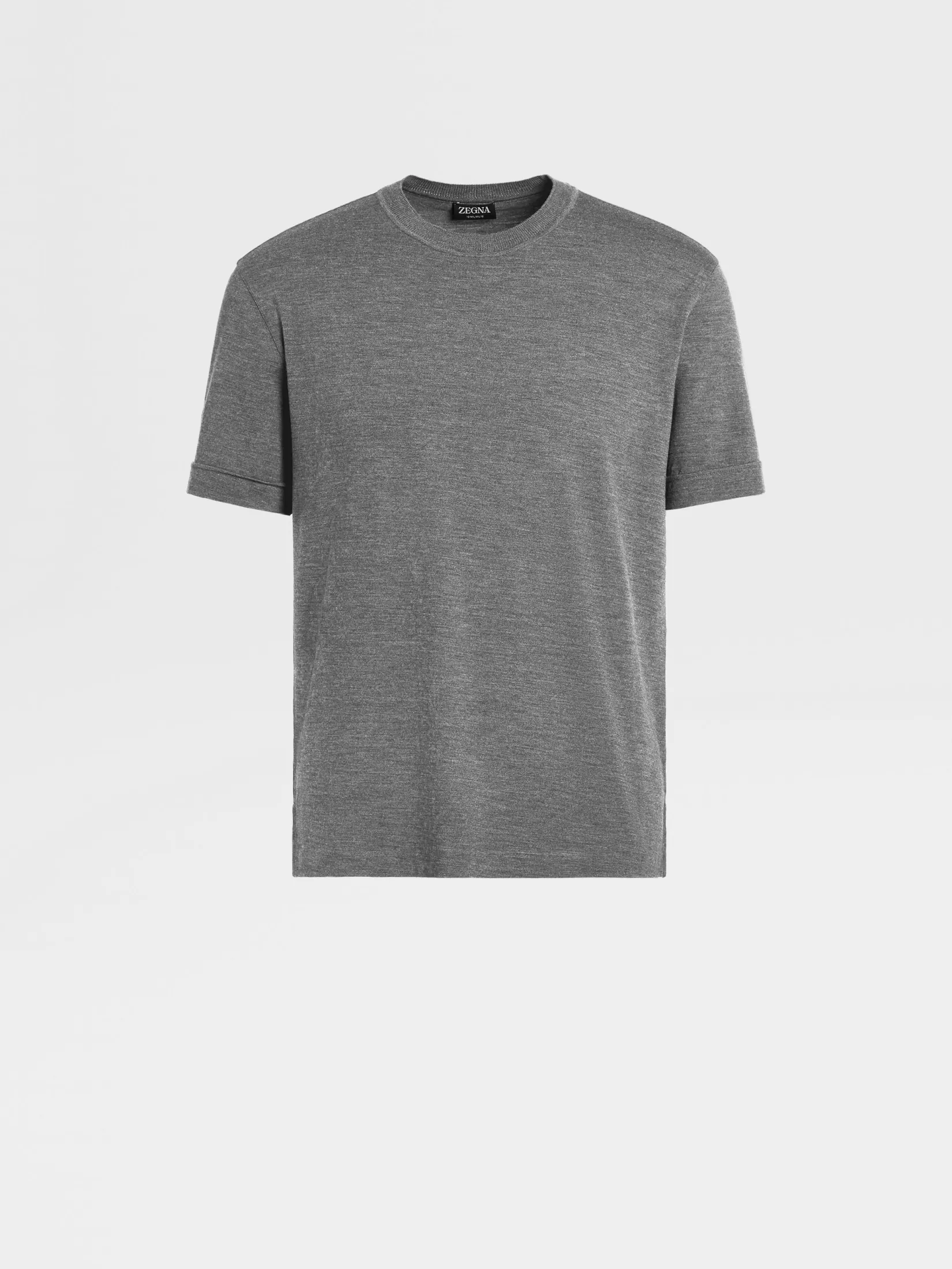 ZEGNA T-Shirts<Grey Mélange 12milmil12 Wool T-shirt GreyMélange