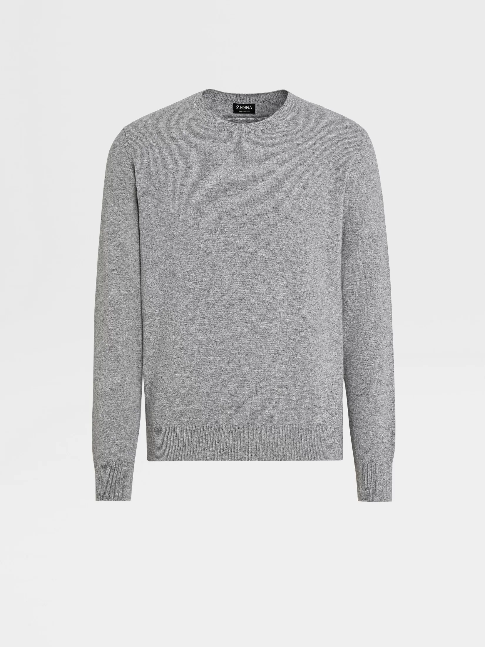 ZEGNA Sweaters<Grey Mélange Oasi Cashmere Crewneck GreyMélange