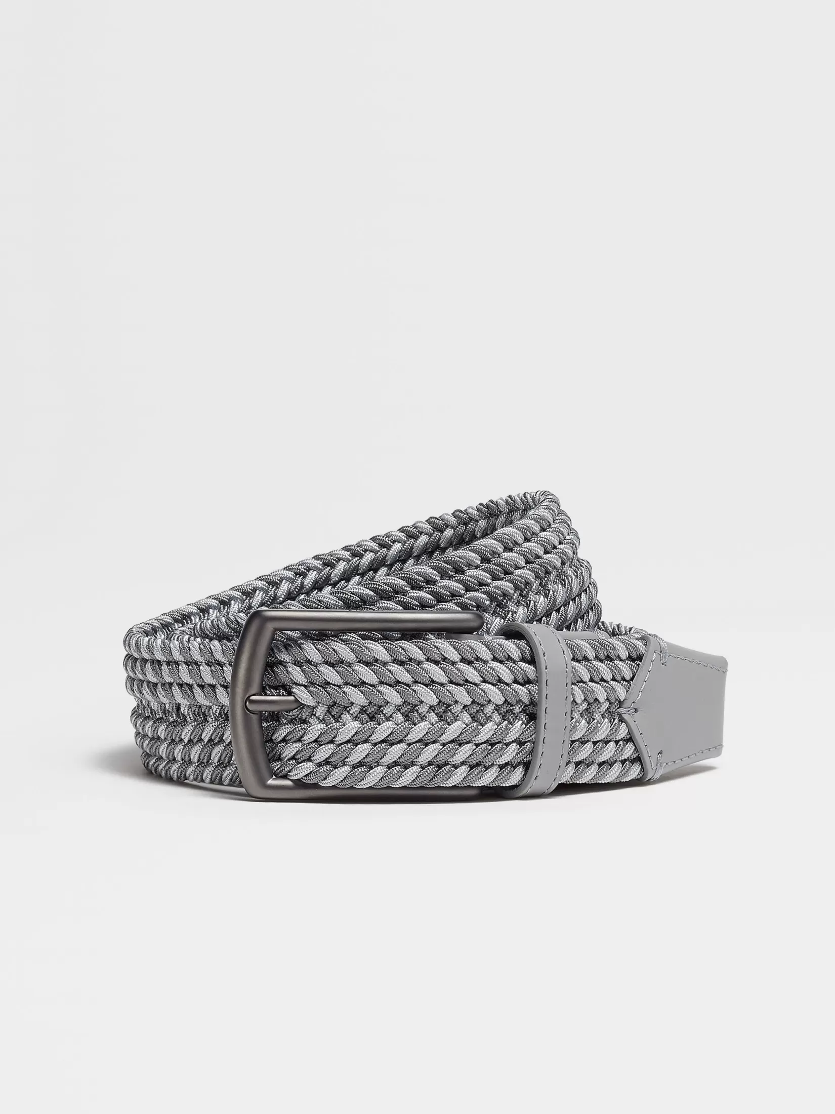 ZEGNA Small Gifts | Belts<Grey Mélange Rayon Belt GreyMélange