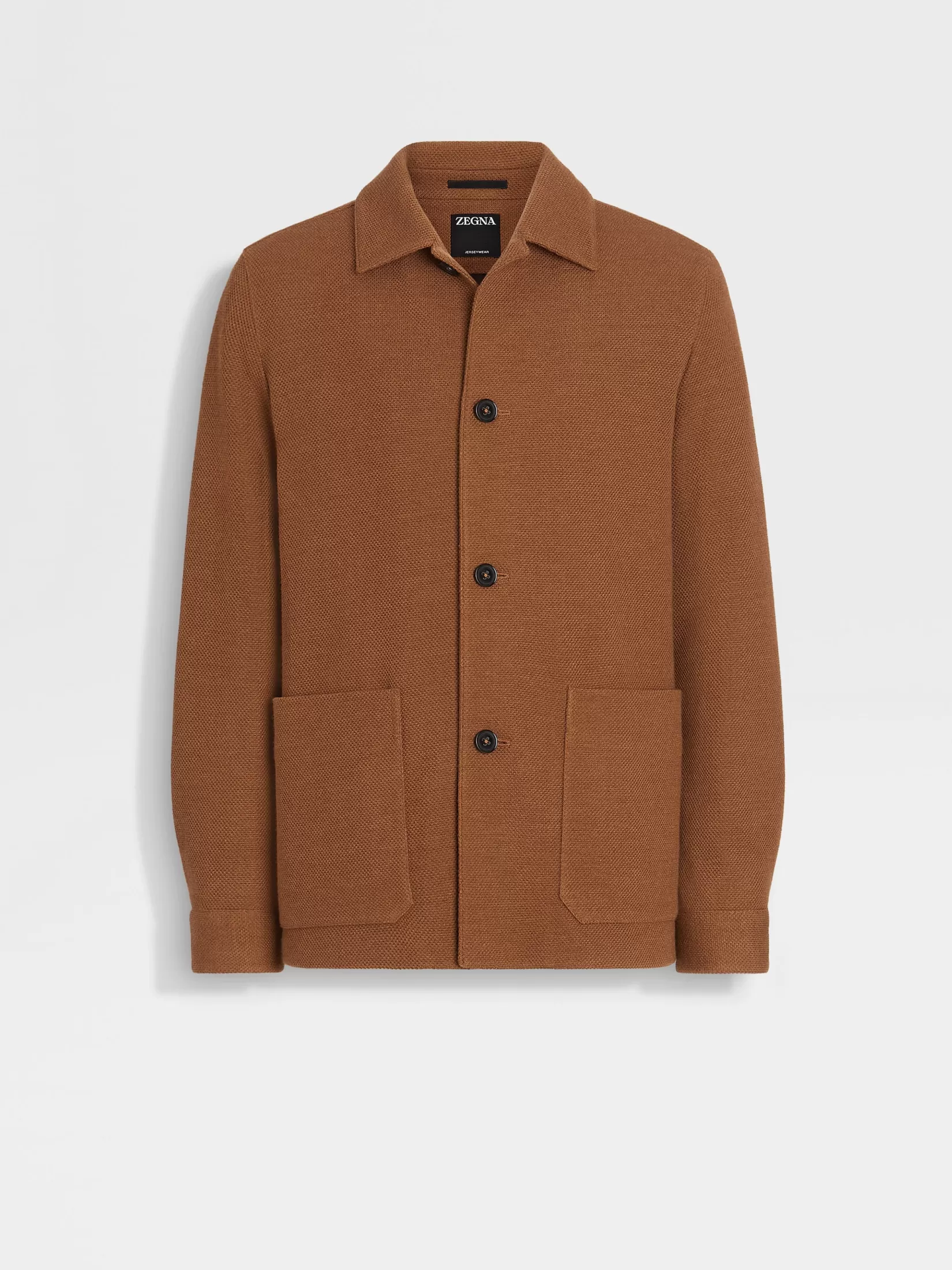 ZEGNA Overshirts And Chore Jackets<Jerseywear Cashmere Blend Alpe Chore Jacket DarkFoliage