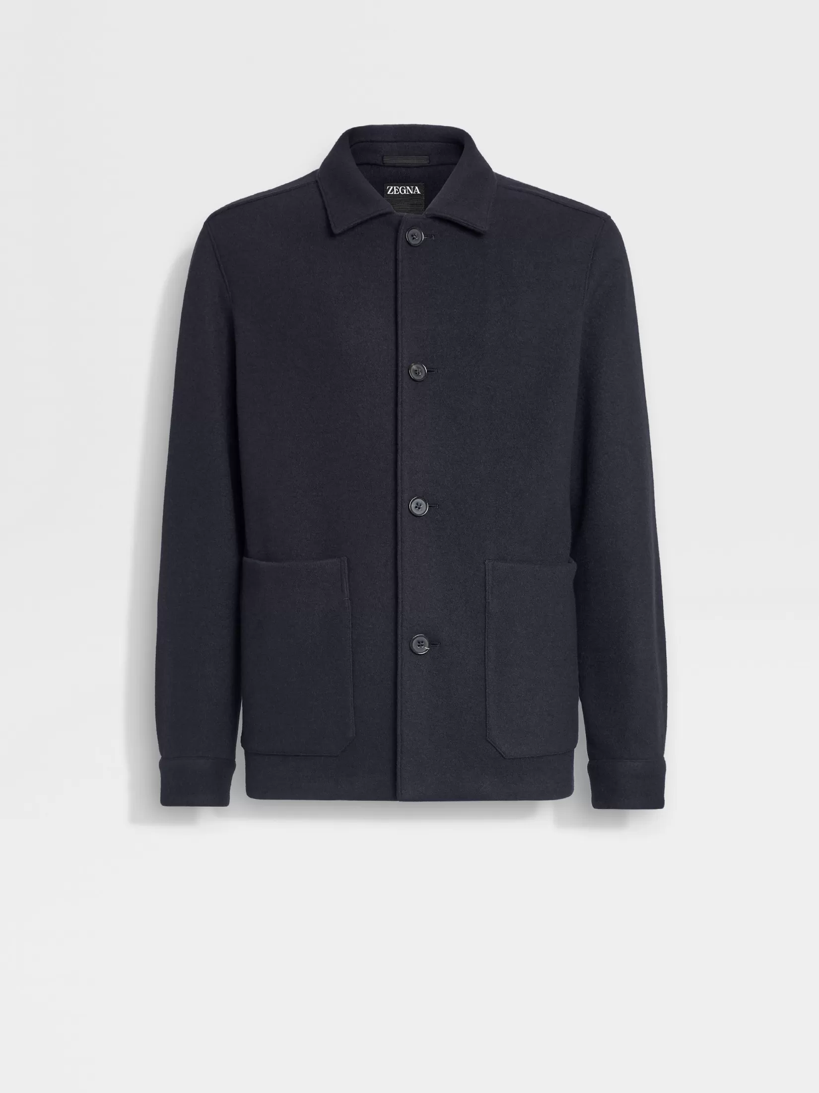 ZEGNA Overshirts And Chore Jackets<Jerseywear Wool and Cashmere Alpe Chore Jacket NavyBlue