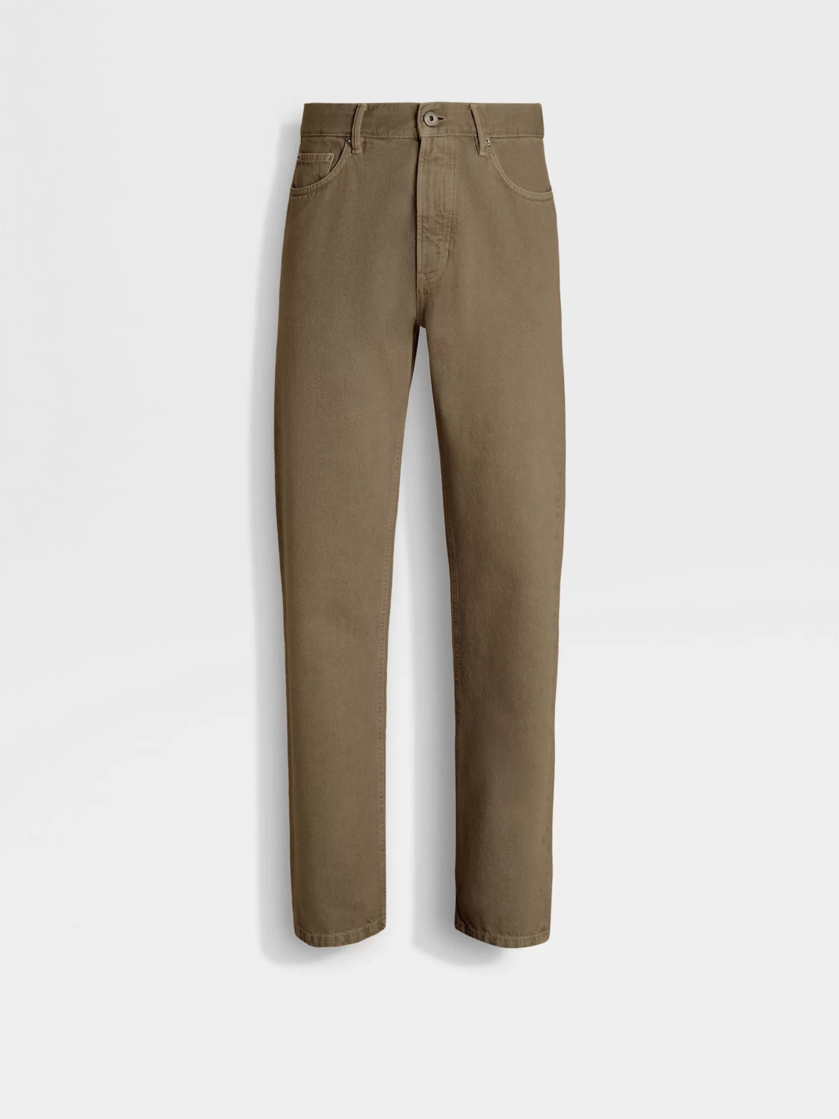 ZEGNA Jeans<Cotton Roccia Jeans Khaki