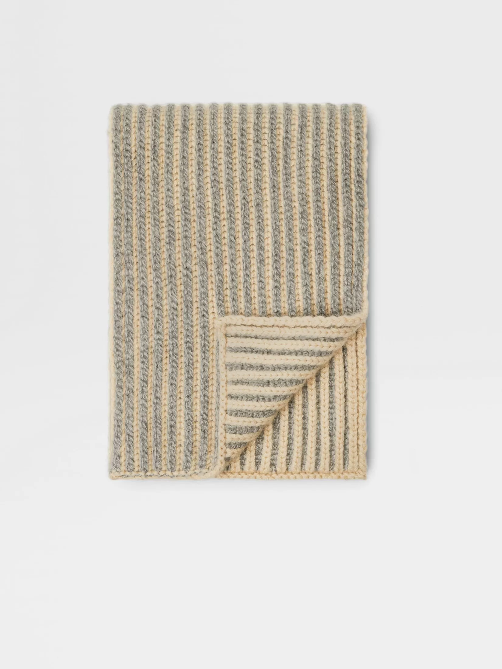 ZEGNA Soft Accessories | Gloves, Scarves And Hats<Light Beige and White Oasi Cashmere Scarf LightBeige/White