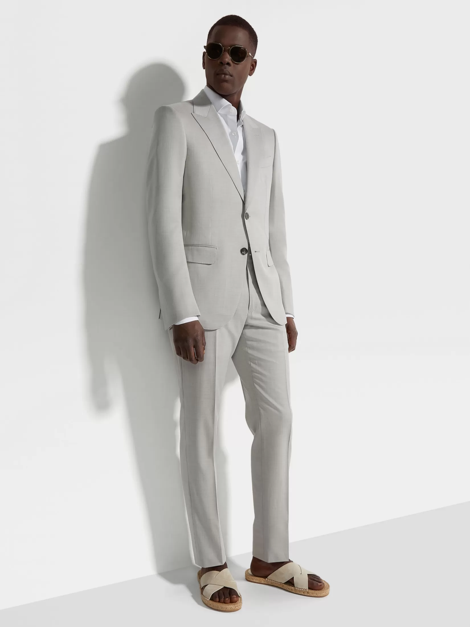 ZEGNA Suits<Light Beige Centoventimila Wool Suit LightBeige