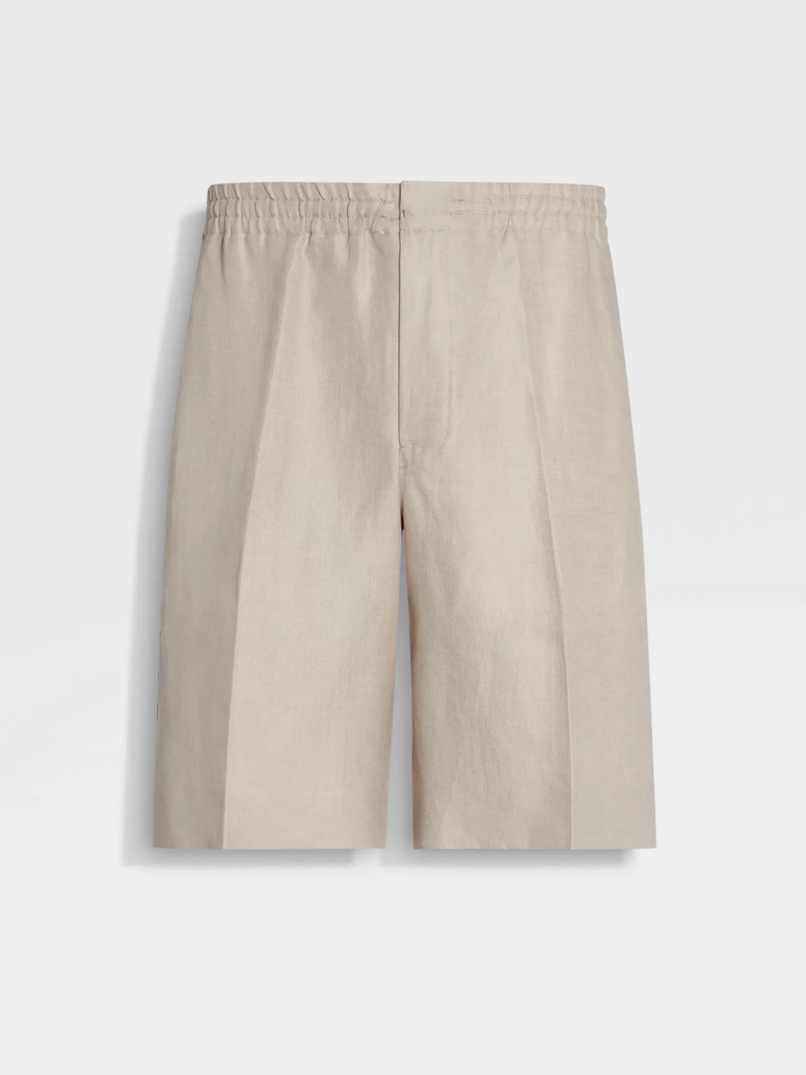 ZEGNA Resort Essentials | Pants<Light Beige Oasi Lino Shorts LightBeige