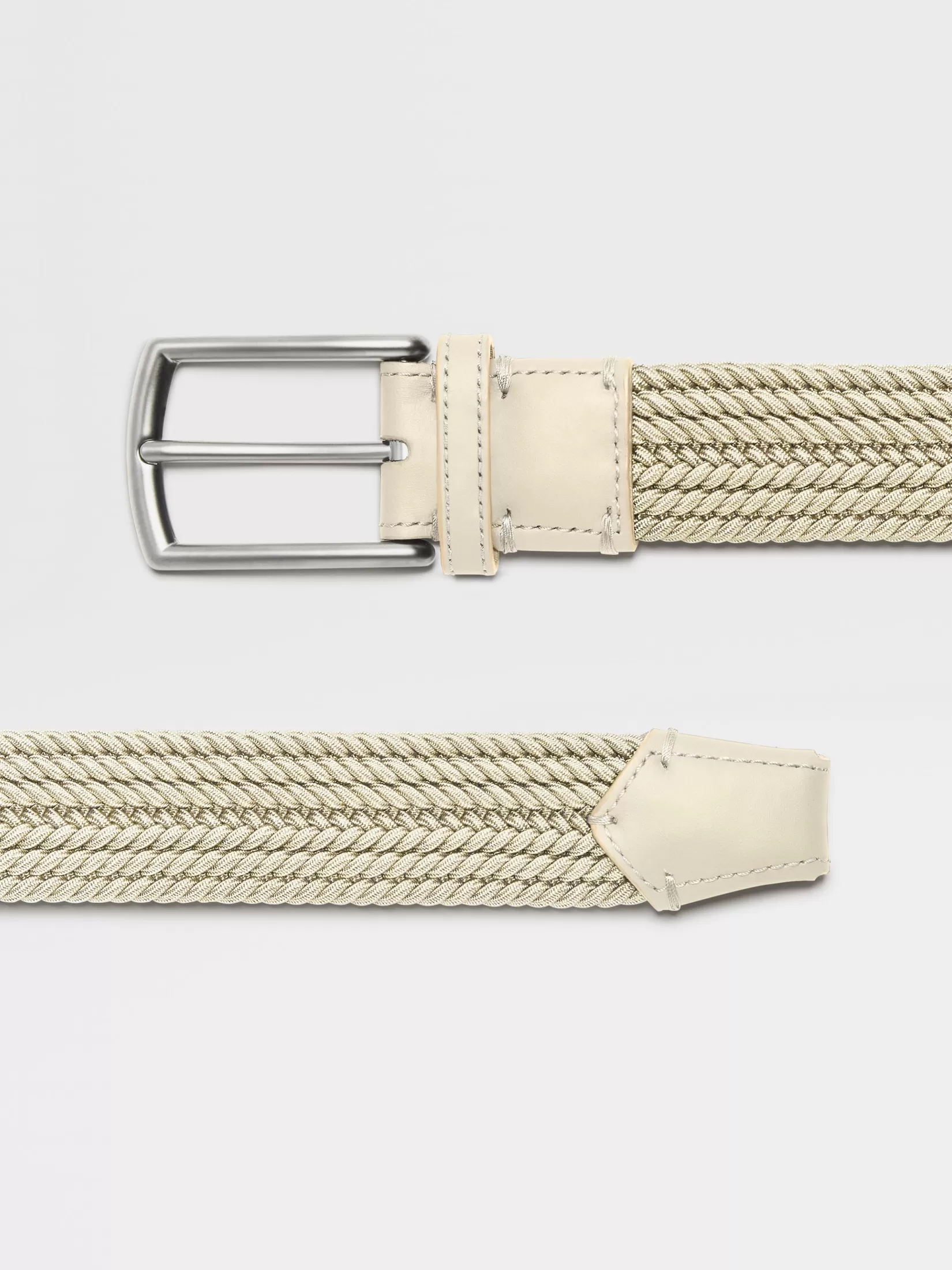 ZEGNA Belts<Light Beige Rayon Belt LightBeige