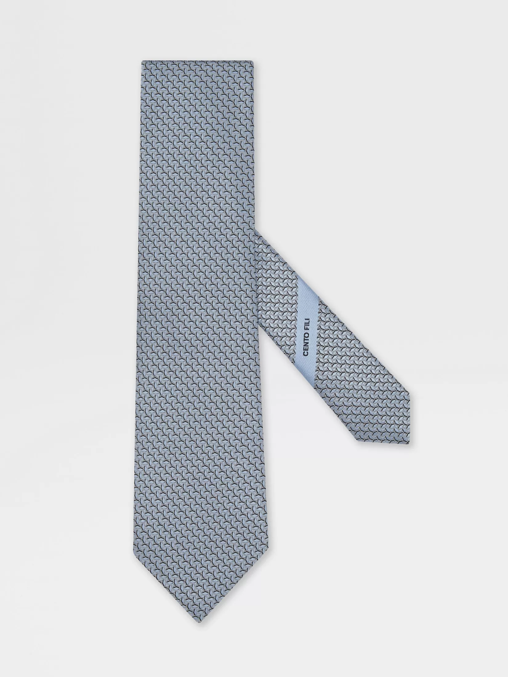 ZEGNA Ties And Bow Ties<Light Blue CENTO FILI Silk Tie LightBlue