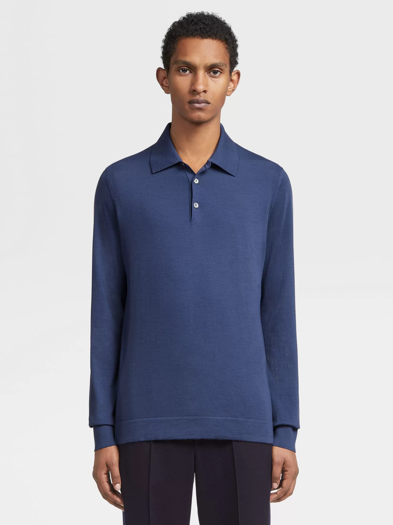 ZEGNA Polo Shirts | Sweaters<Light Blue 12milmil12 Wool Polo Shirt LightBlue