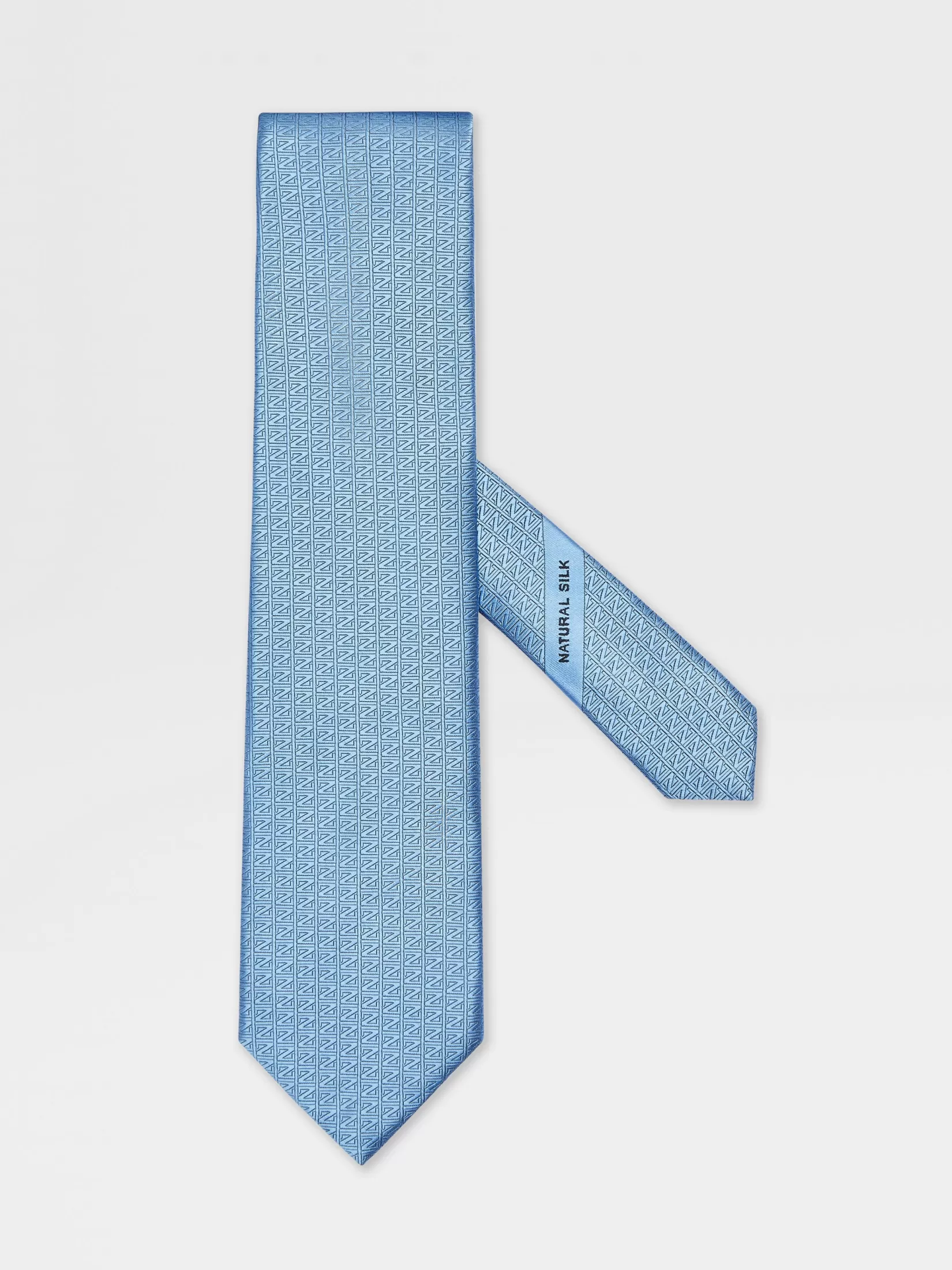 ZEGNA Ties And Bow Ties<Light Blue Natural Silk Tie LightBlue