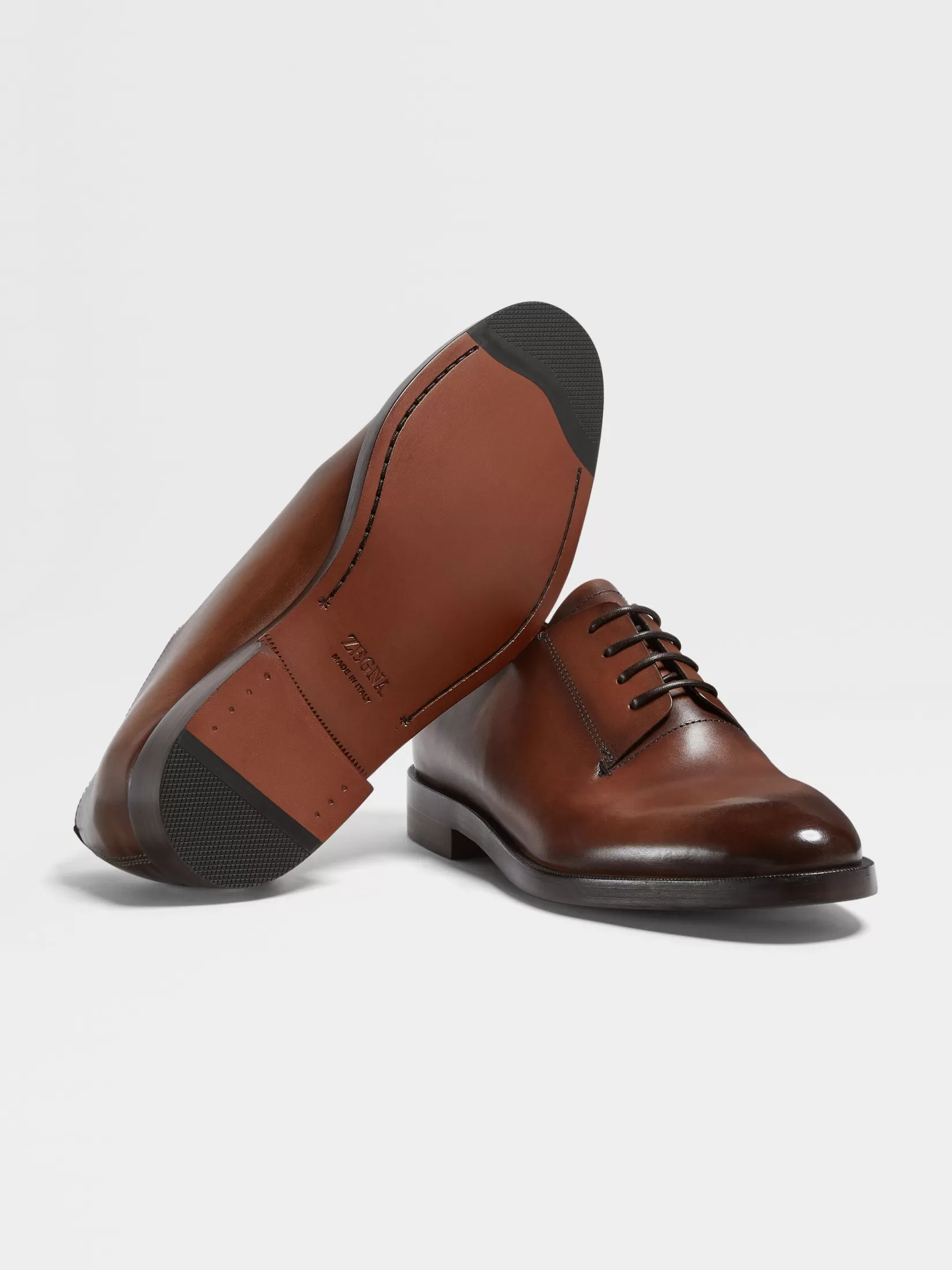 ZEGNA Lace Ups<Light Brown Leather Torino Derby Shoes LightBrown