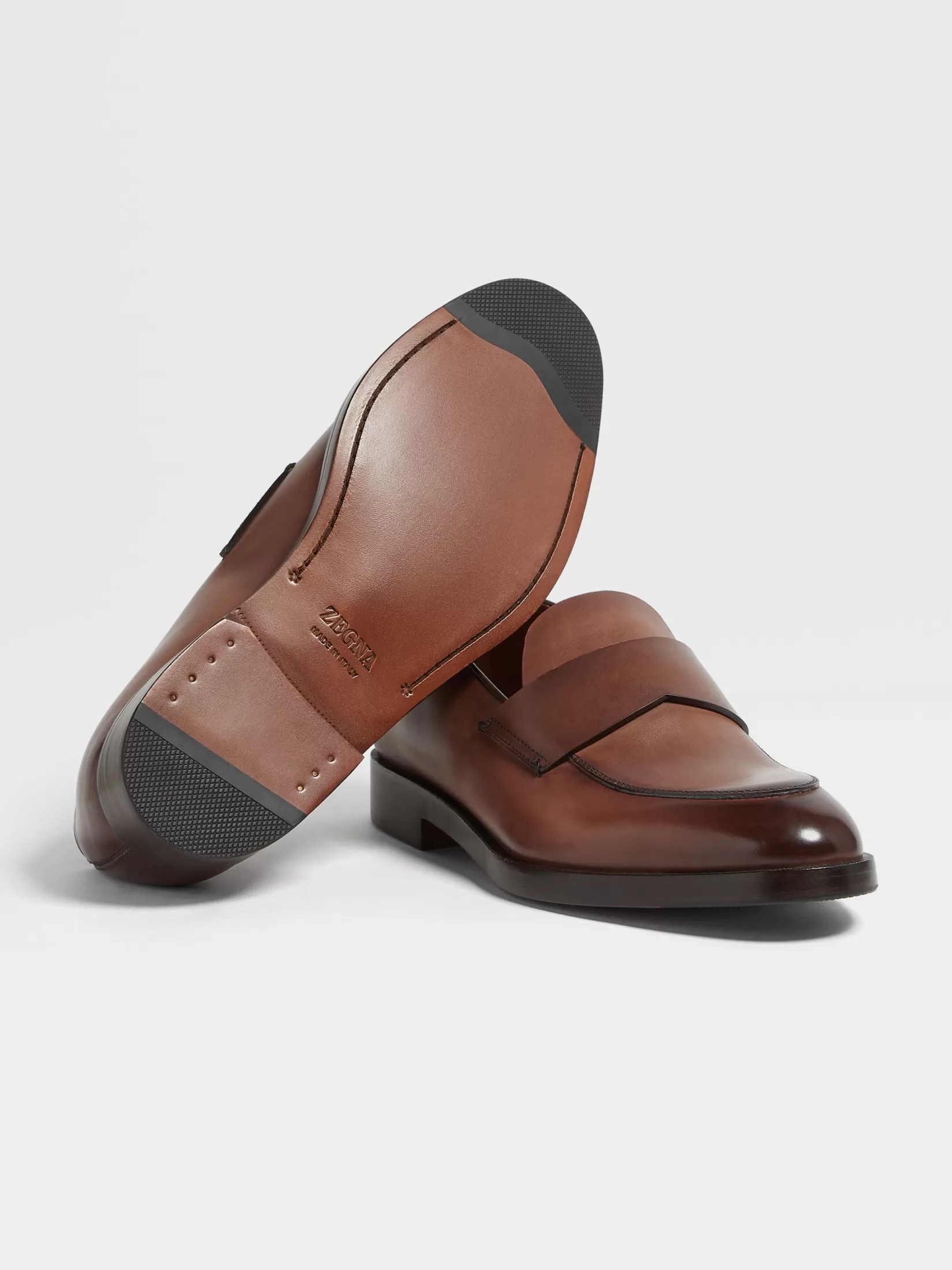 ZEGNA Loafers<Light Brown Leather Torino Loafers LightBrown