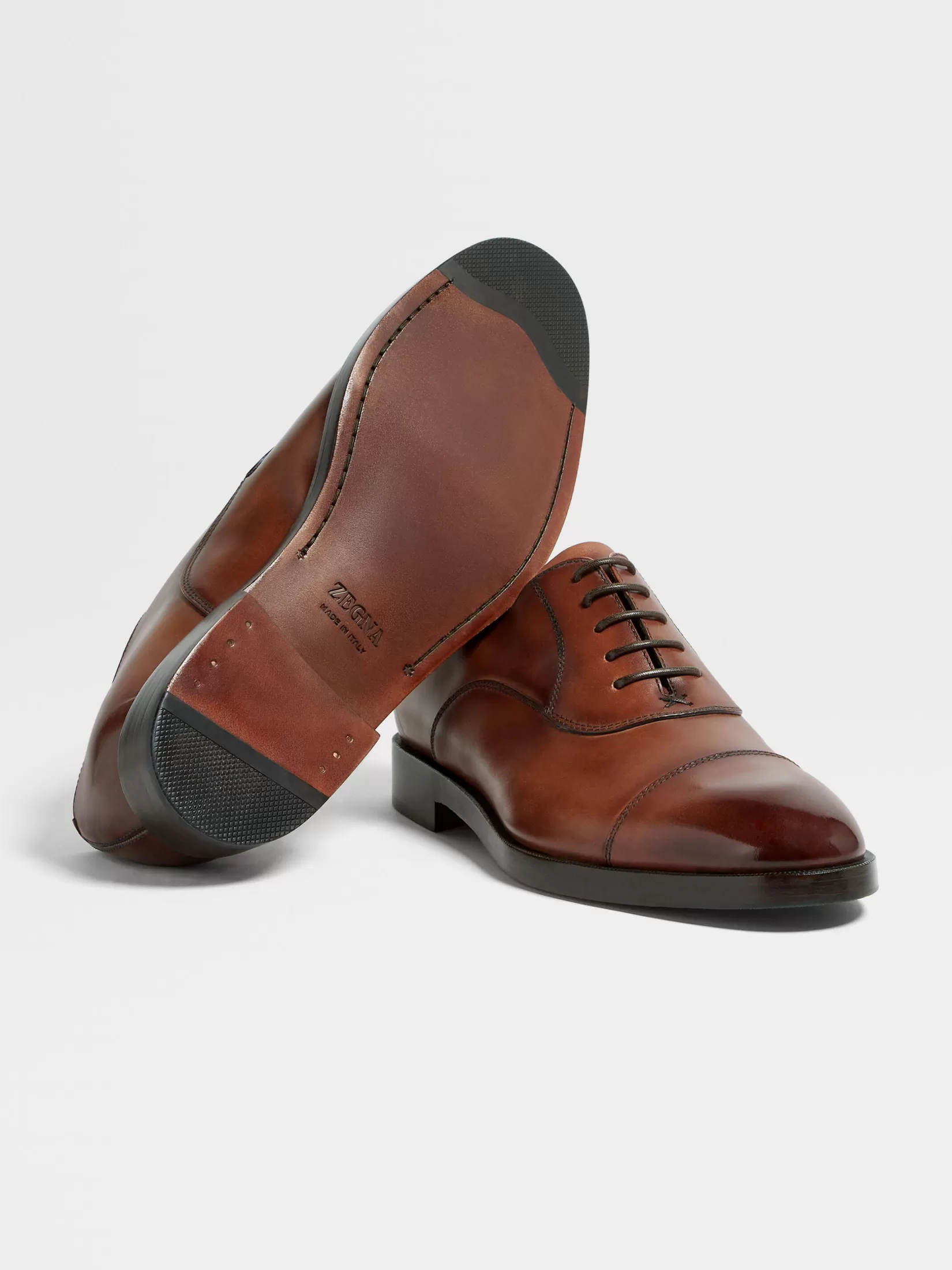 ZEGNA Lace Ups<Light Brown Leather Torino Oxford Shoes LightBrown