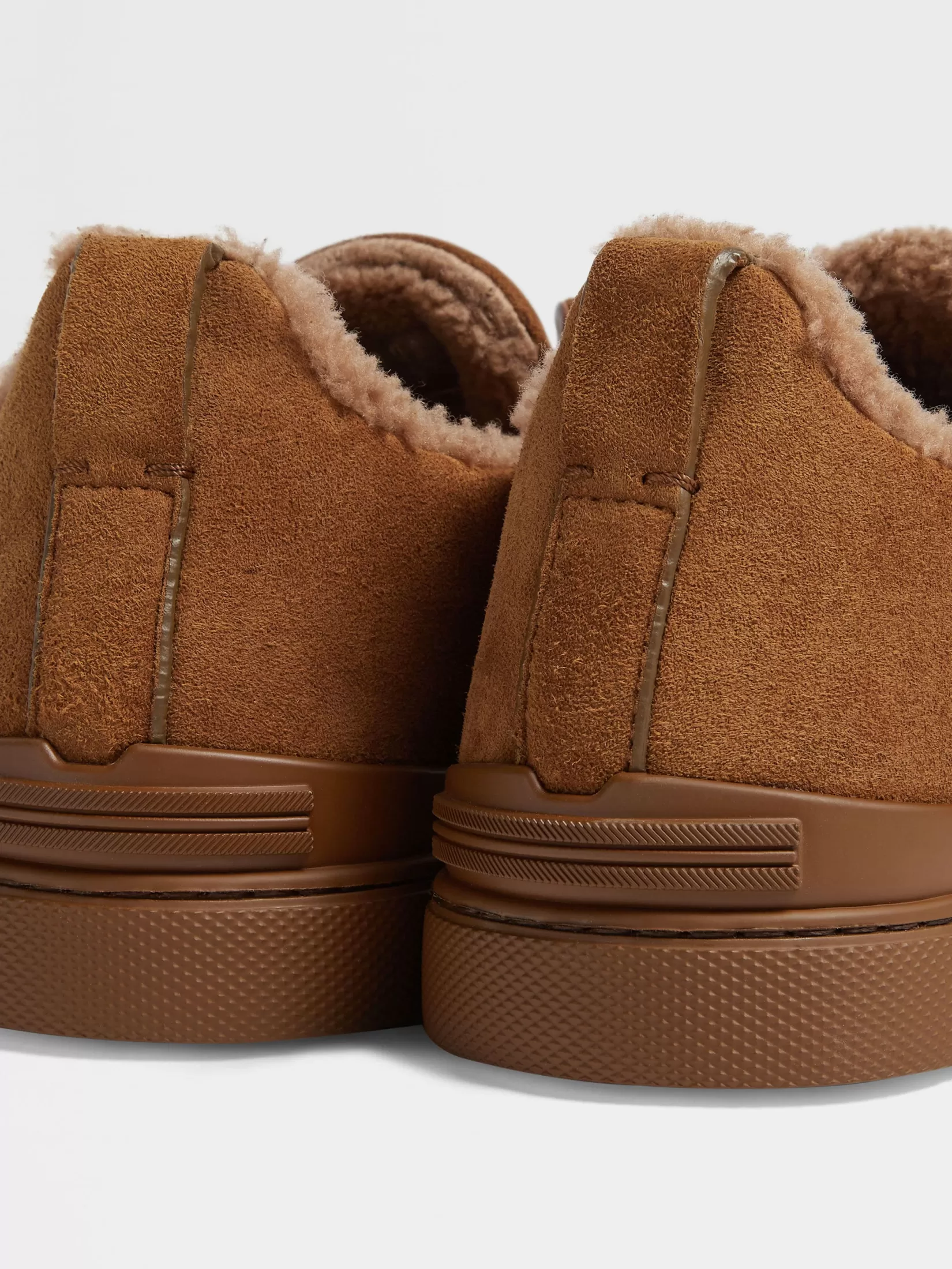 ZEGNA Sneakers<Light Brown Suede Triple Stitch™ Sneakers LightBrown