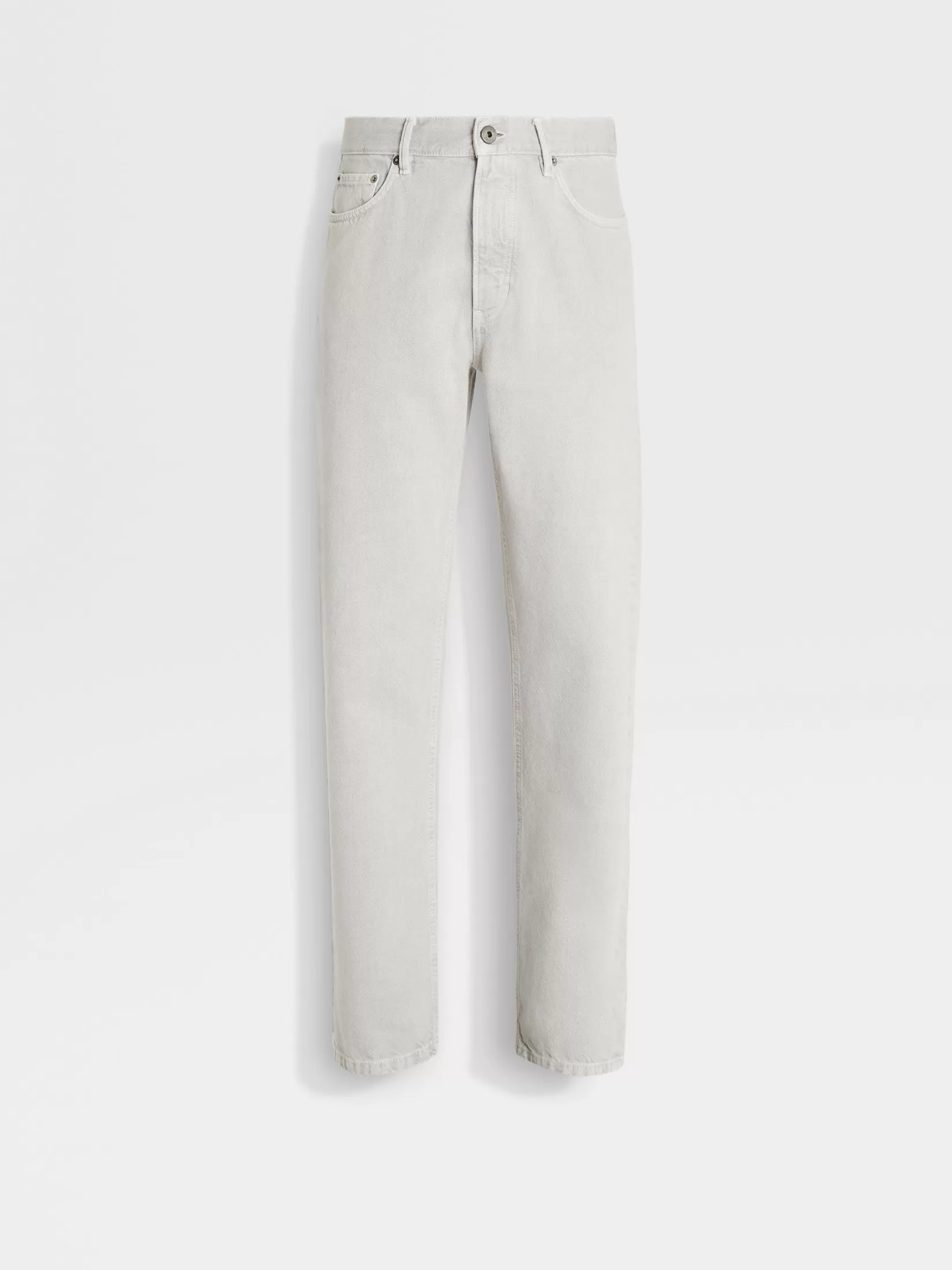 ZEGNA Jeans<Light Grey Cotton Roccia Jeans LightGrey