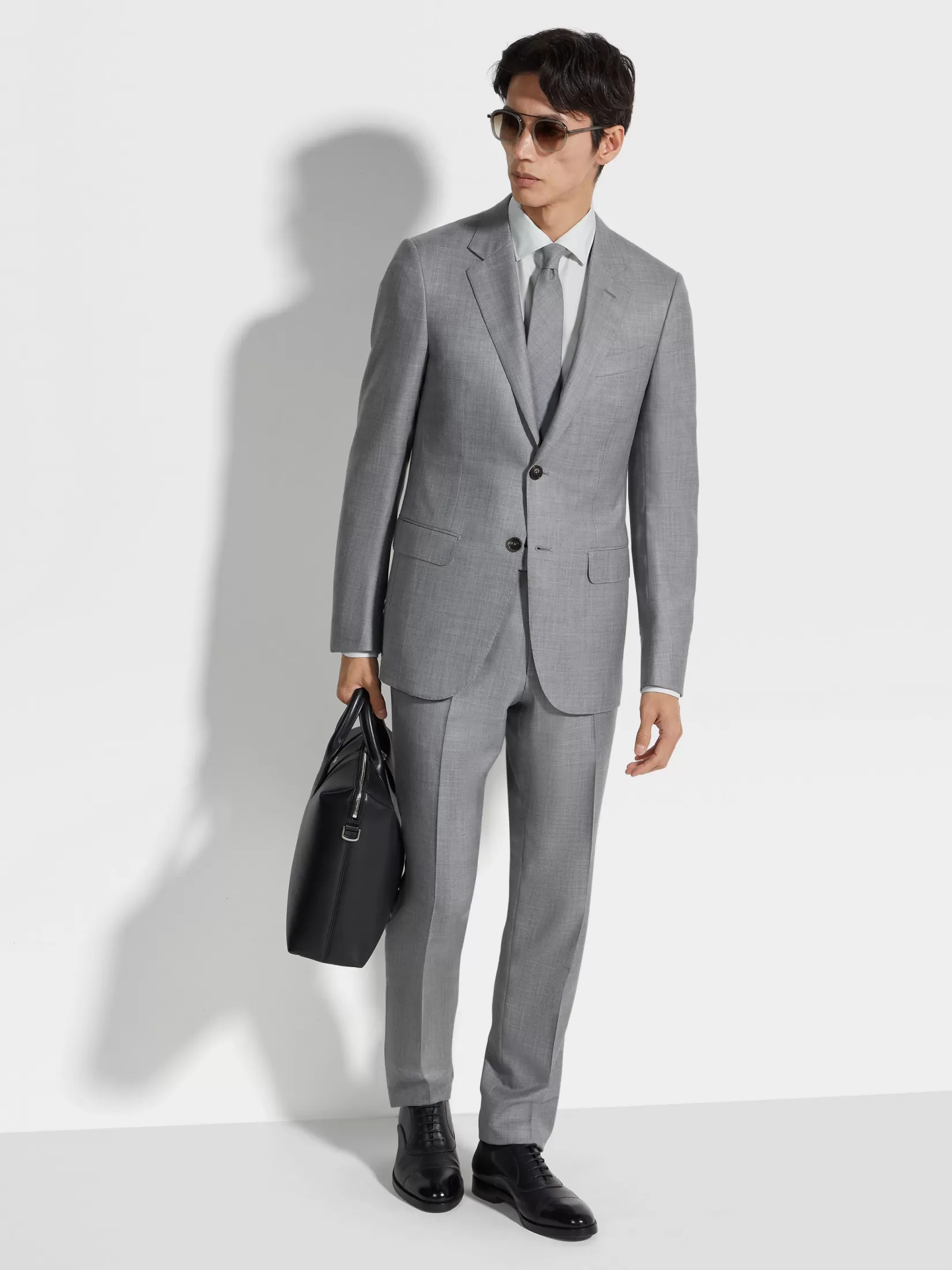 ZEGNA Suits<Light Grey Oasi Cashmere Suit LightGrey