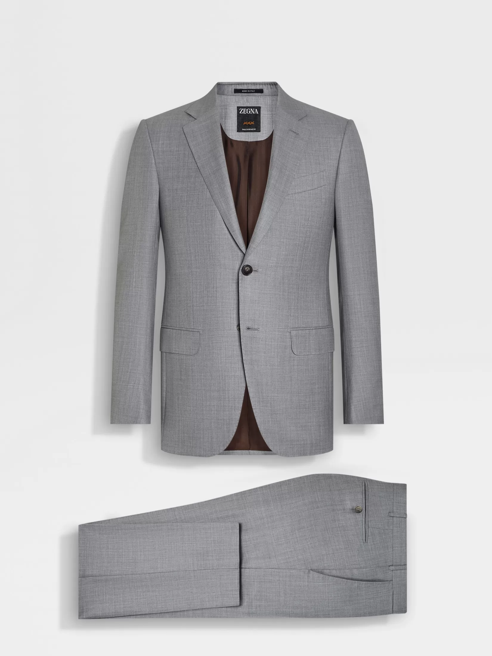 ZEGNA Suits<Light Grey Oasi Cashmere Suit LightGrey