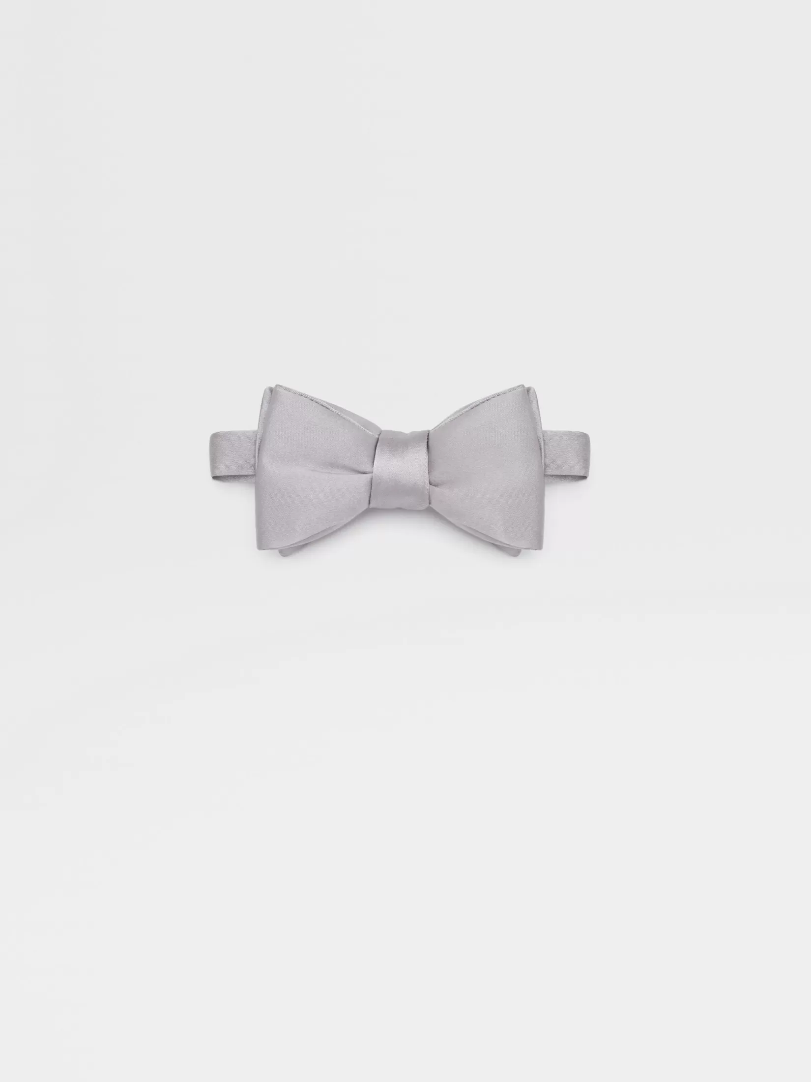 ZEGNA Ties And Bow Ties<Light Grey Silk Bowtie LightGrey